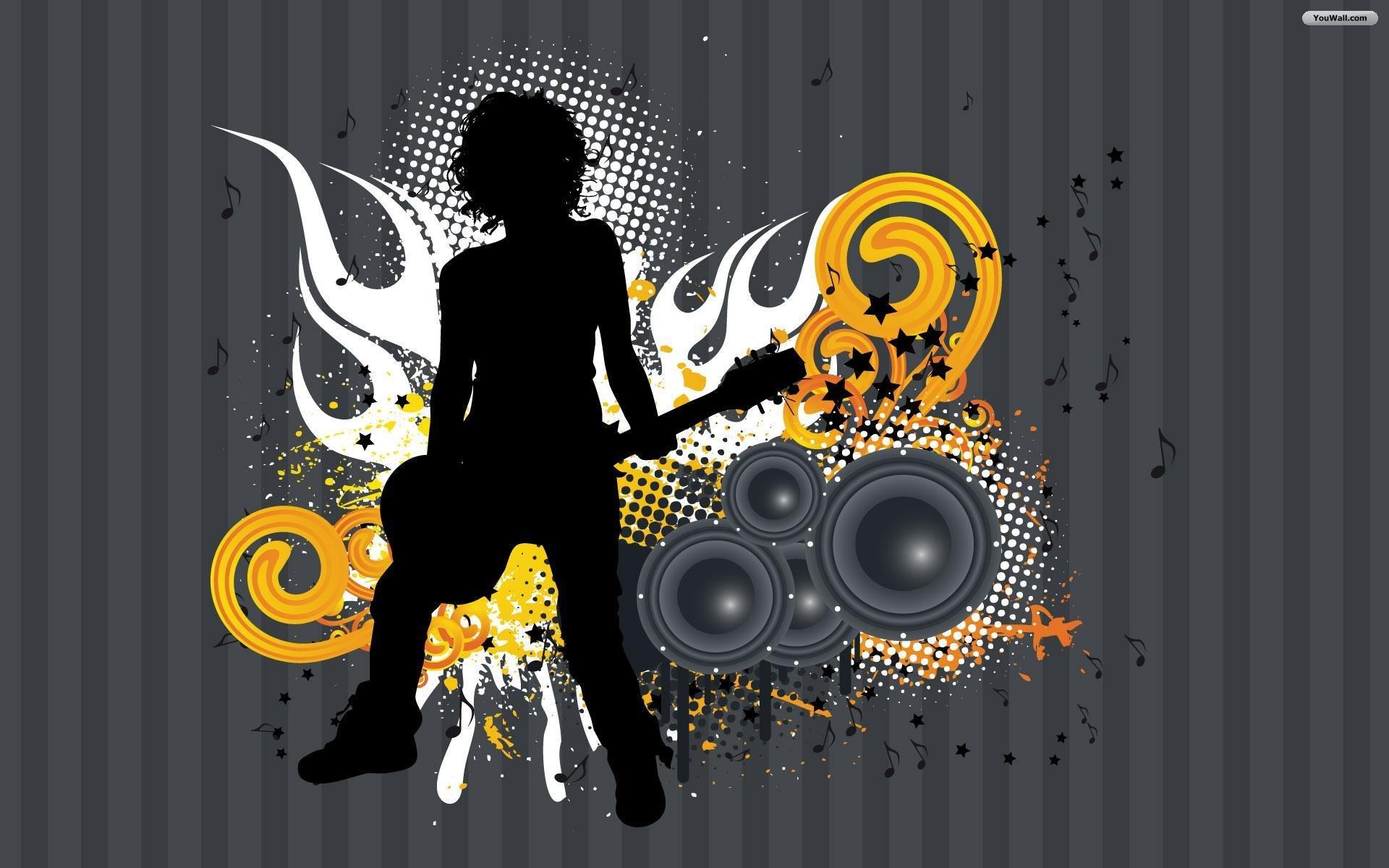 1920x1200 Music Wallpaper: Rock N Roll Guitar Widescreen Wallpaper For HD