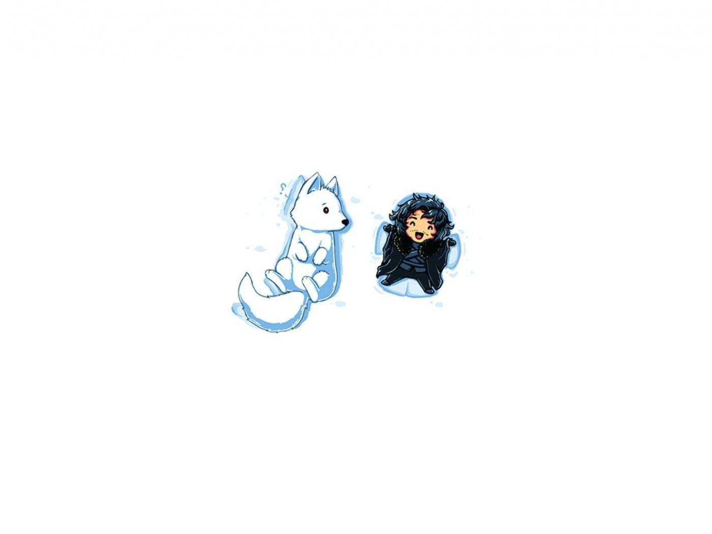 1400x1050 Desktop Wallpaper Minimal, Wolf, Jon Snow, HD Image, Picture, Background, 1zzukz