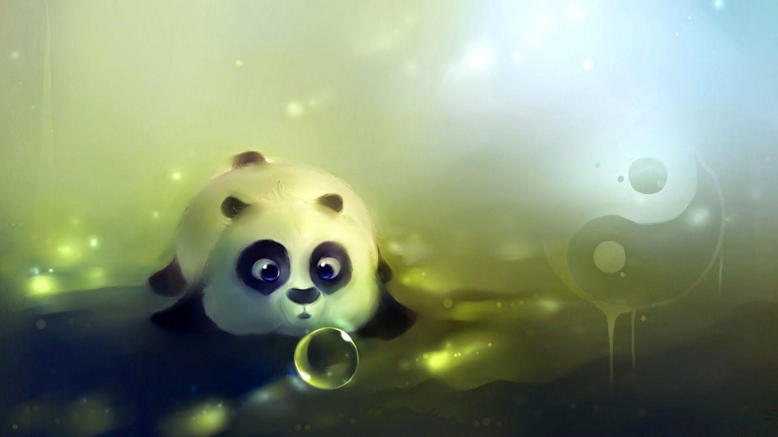 1600x900 panda dibujo tierno. Cute panda wallpaper, Panda bears wallpaper, Panda wallpaper