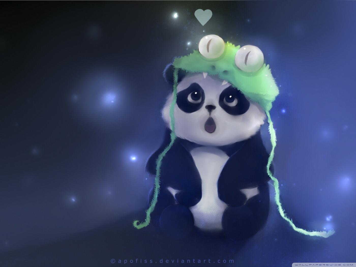 1400x1050 Cute Panda Painting Ultra HD Desktop Background Wallpaper for 4K UHD TV : Widescreen & UltraWide Desktop & Laptop : Tablet