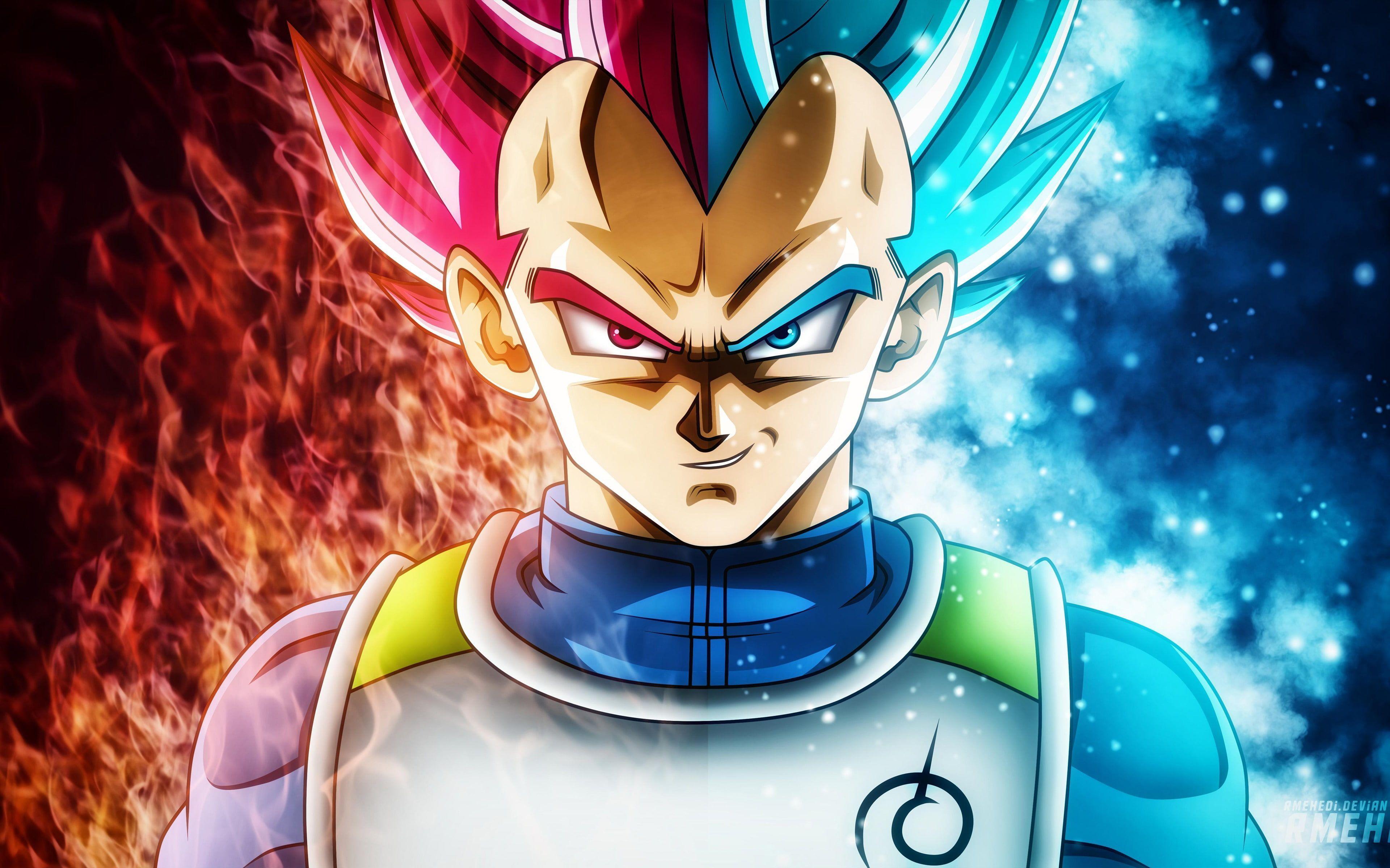 3840x2400 Super Saiyan God Vegeta Wallpaper