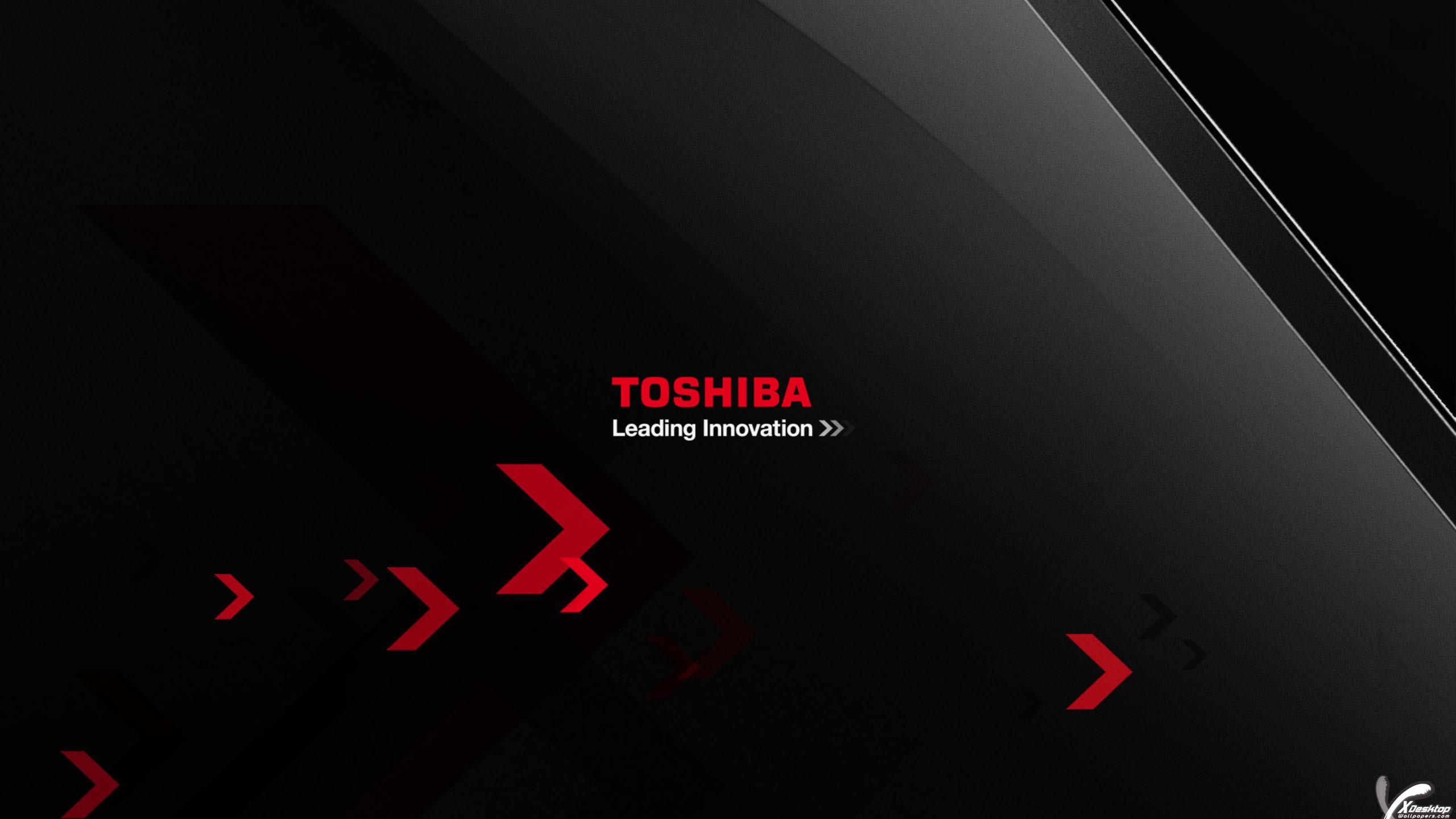 2560x1440 Logo On Black Backgroung Of Toshiba