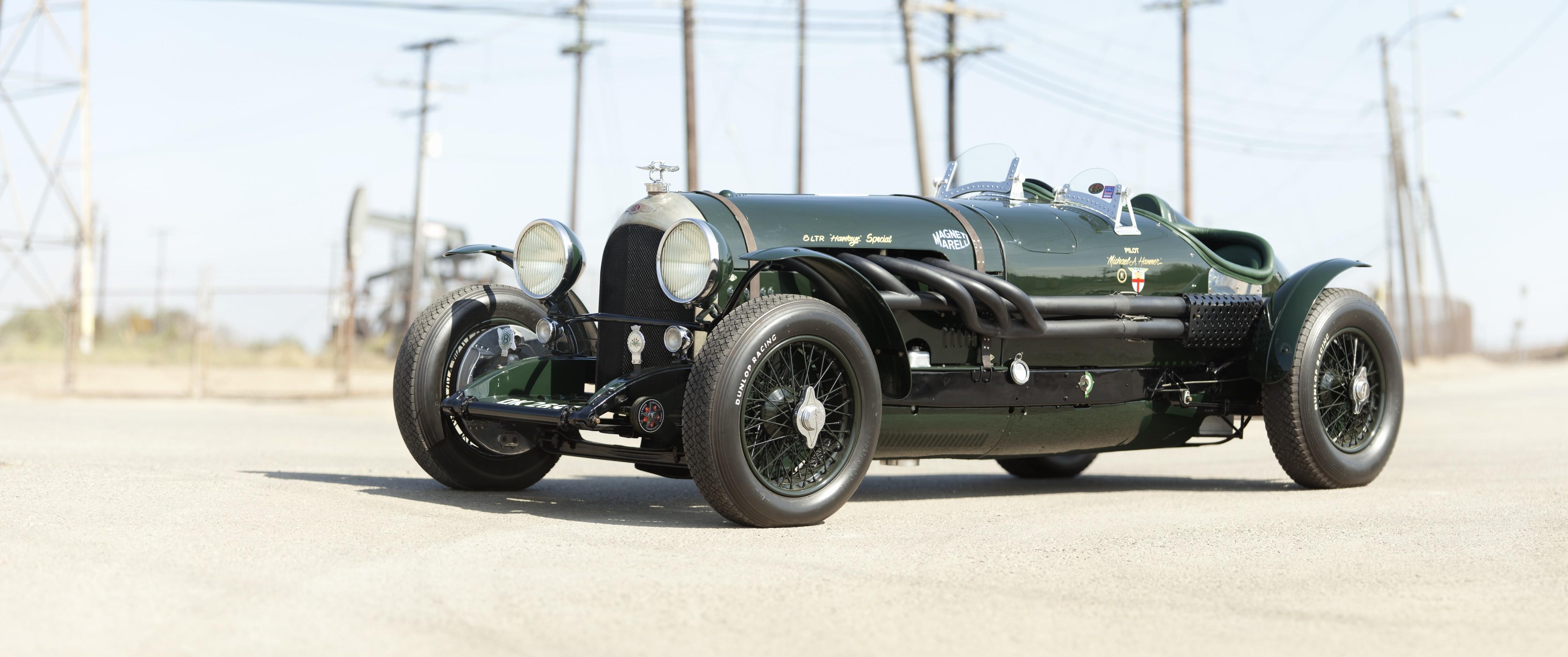 4500x1886 Car Bentley Oldtimer Green Cars Vehicle Oldtimers Wallpaper:4500x1886