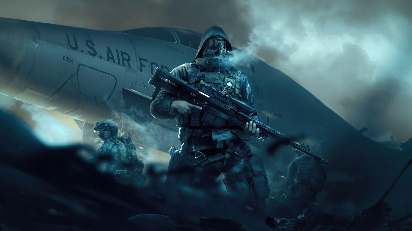 1339x750 Wallpaper Military Man 4k, Background Free Image