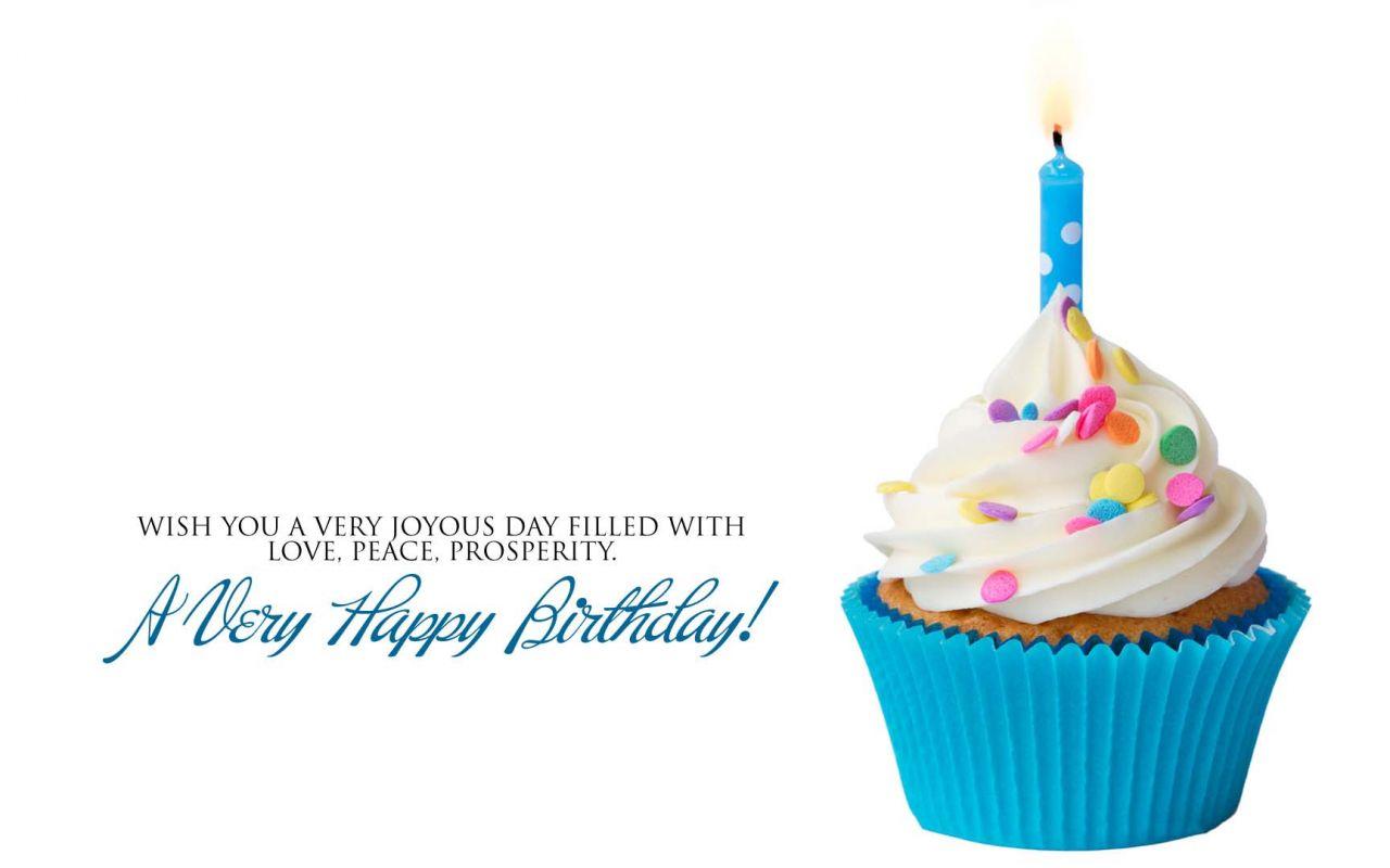 1280x800 Blue Birthday Cake With Candle Wallpaper. All is Wall