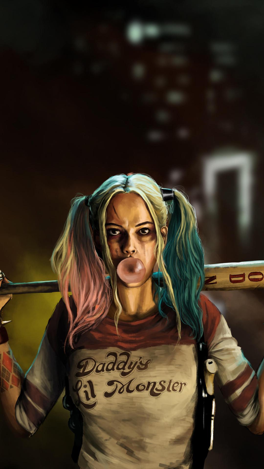 1080x1920 1080x1920 harley quinn, superheroes, artist, artwork, digital art, hd, for iPhone 8 wallpaper