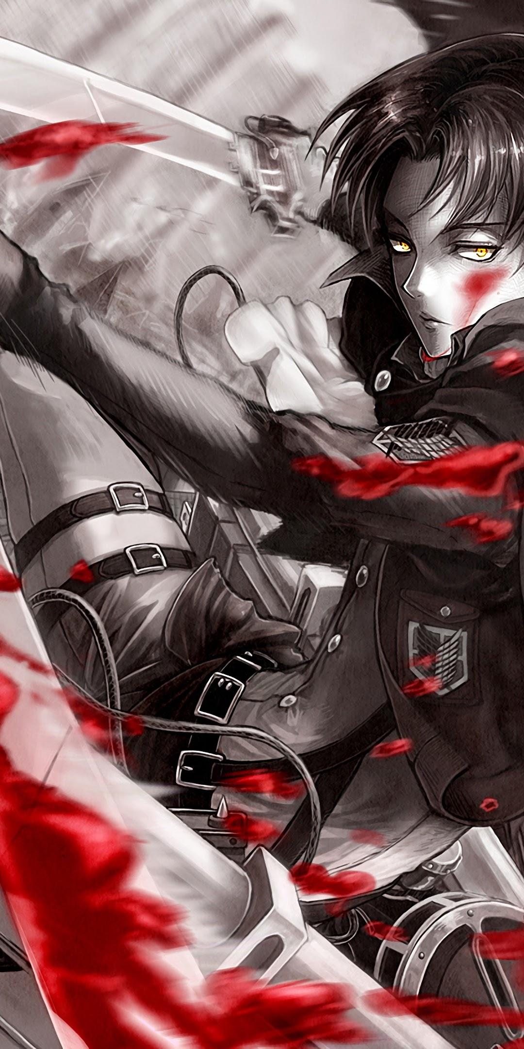 1080x2160 Levi Attack on Titan 4K Wallpaper