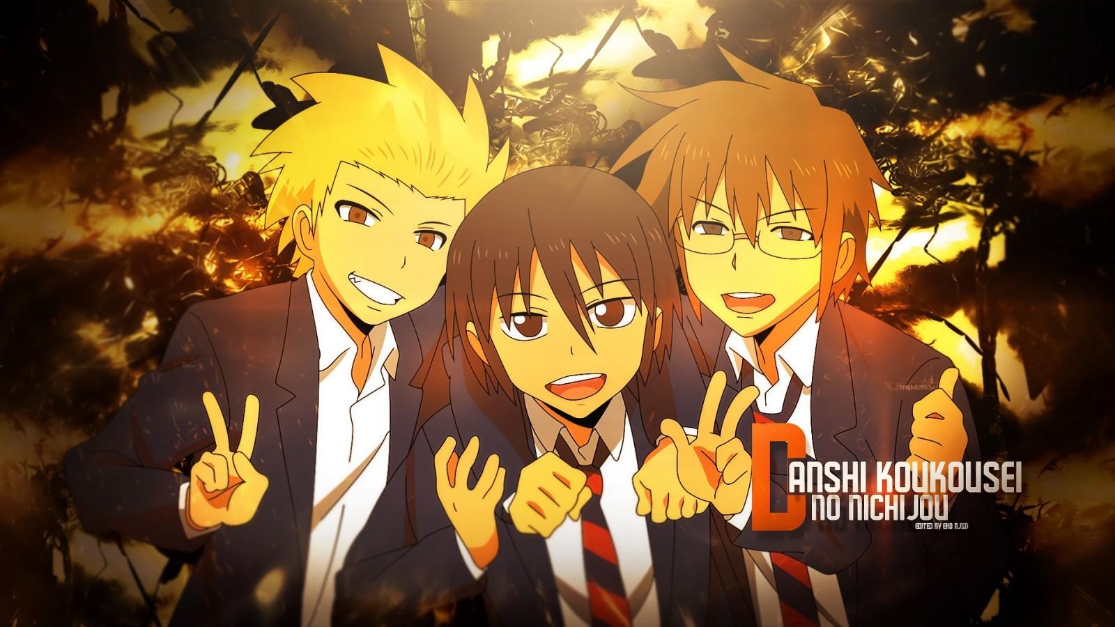 1600x900 Danshi Koukousei no Nichijou HD wallpaper, Background