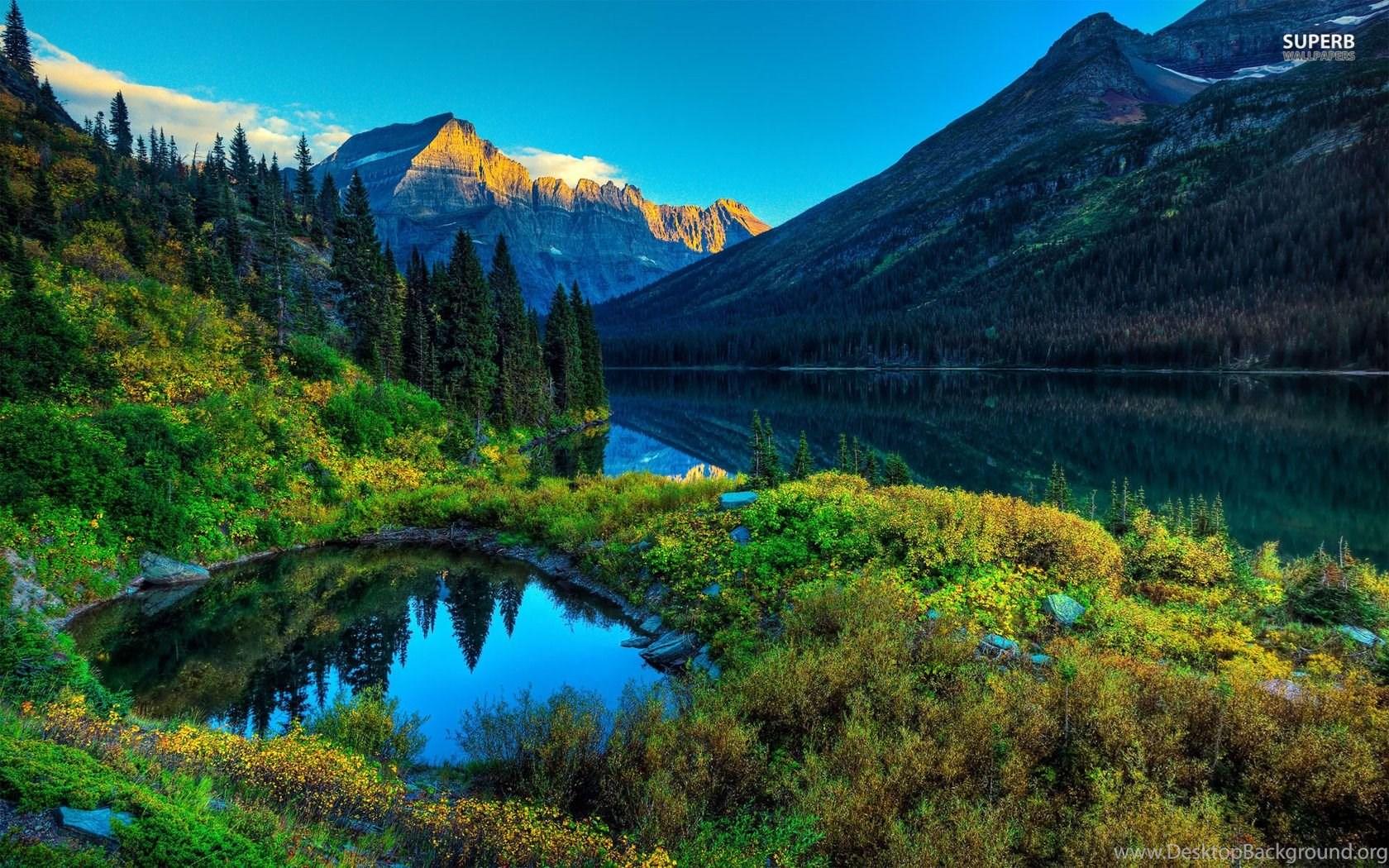 1680x1050 Mountain Lakes Wallpaper Nature Wallpaper Desktop Background