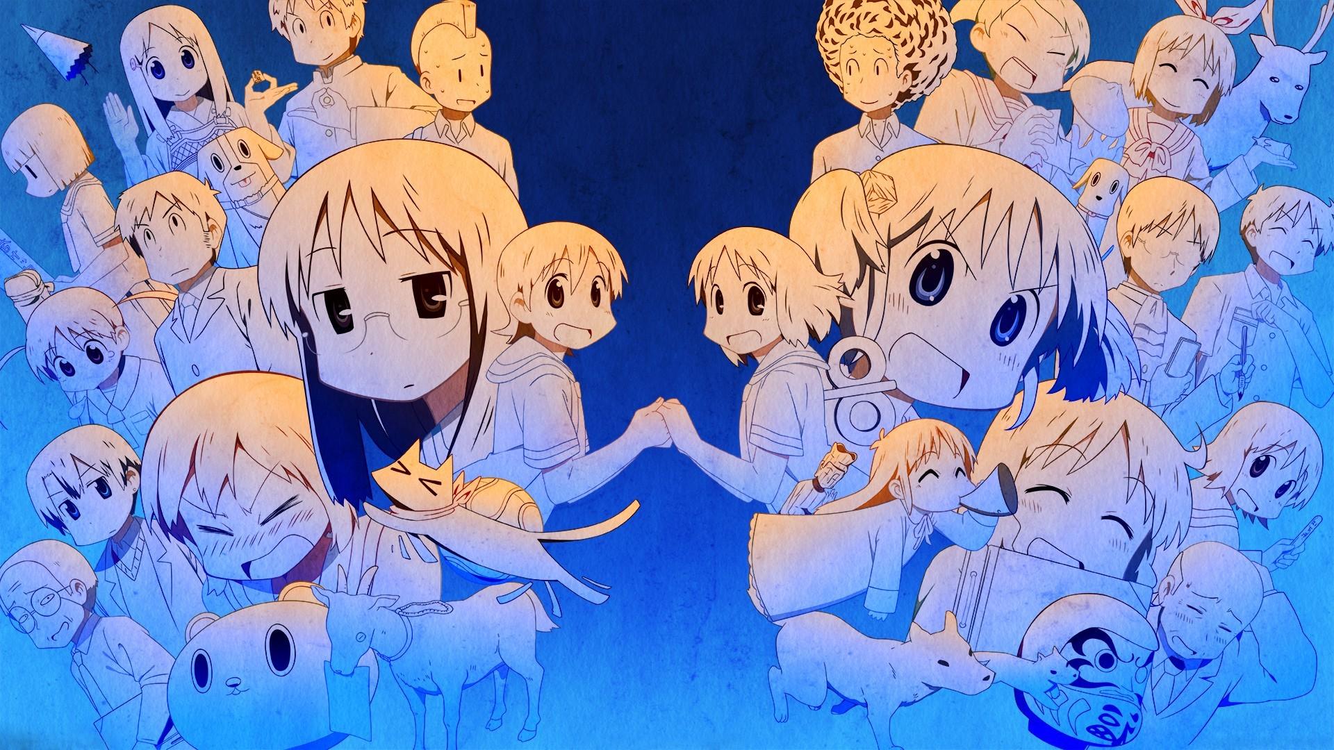 1920x1080 Nichijou, Naganohara Mio, Aioi Yuuko, Mai Minakami, Nano Shinonome, Shinonome Hakase, Sakamoto Wallpaper HD / Desktop and Mobile Background