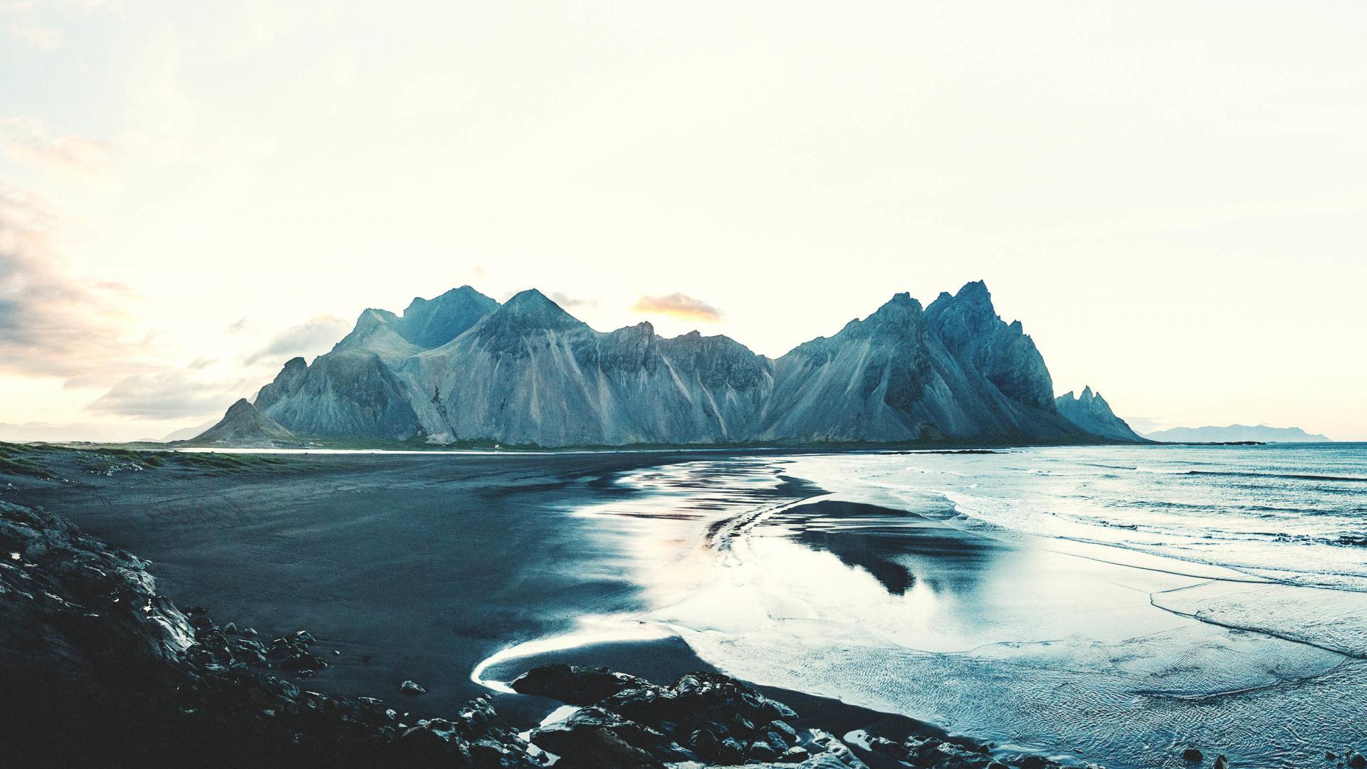 1920x1080 Download 1920x1080 wallpaper mountains, beach, sea, nature, full hd, hdtv, fhd, 1080p, 1920x1080 HD image, background, 18032