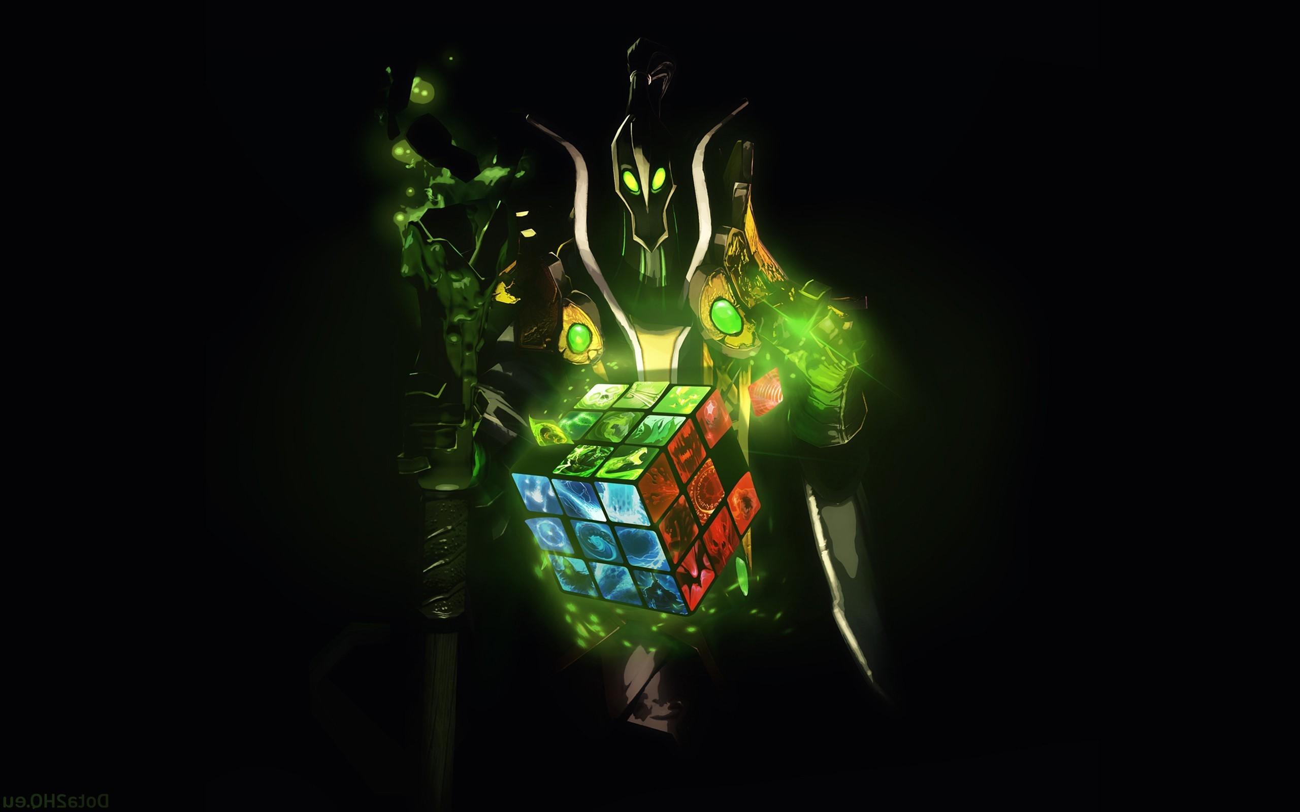 2560x1600 dota 2 rubick the grand magus rubiks cube wallpaper