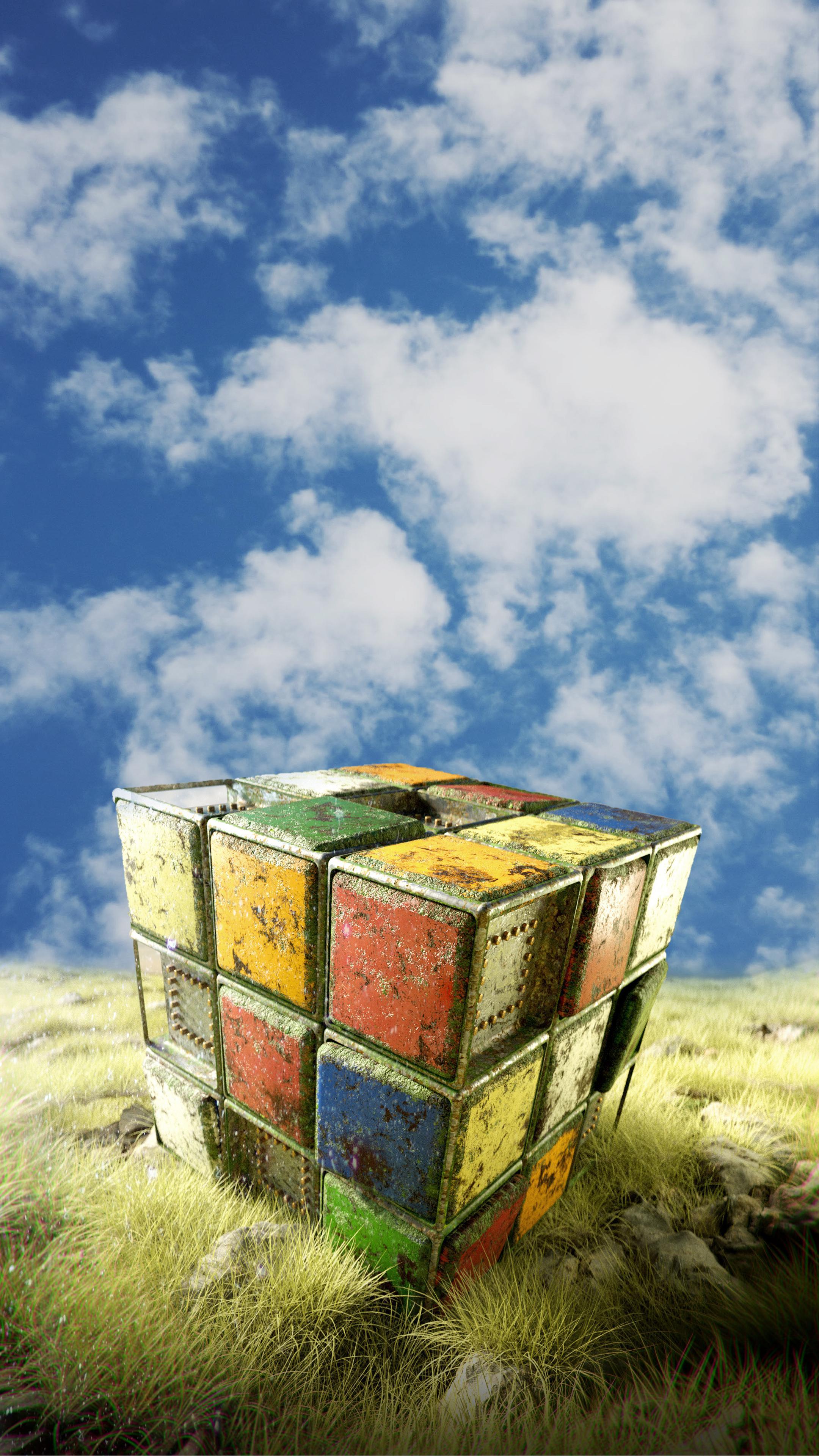 2160x3840 Phone background wallpaper UHD 4K Rubik's Cube