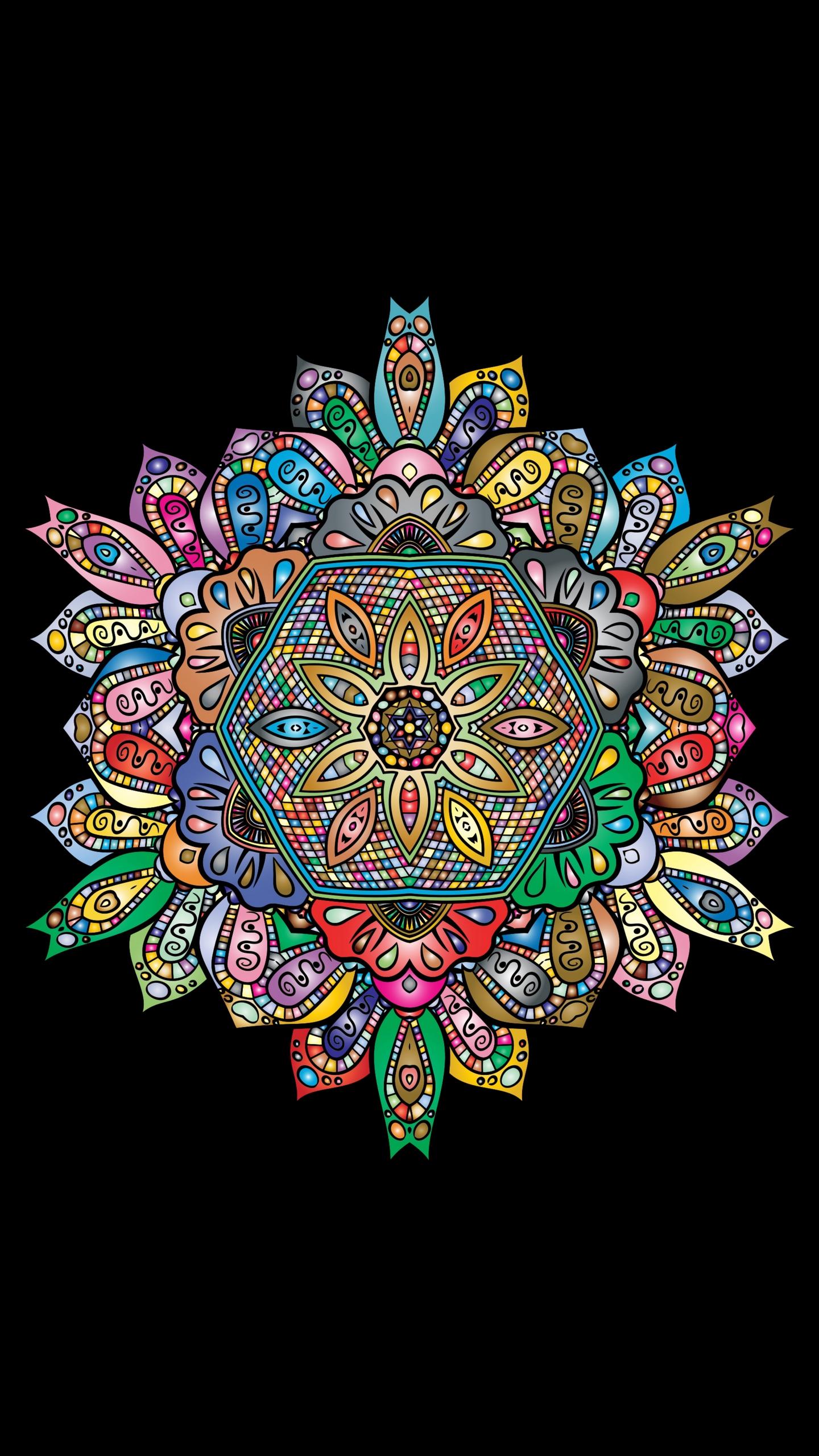 1440x2560 Wallpaper Mandala, Patterns, Colorful, Floral Wallpaper HD