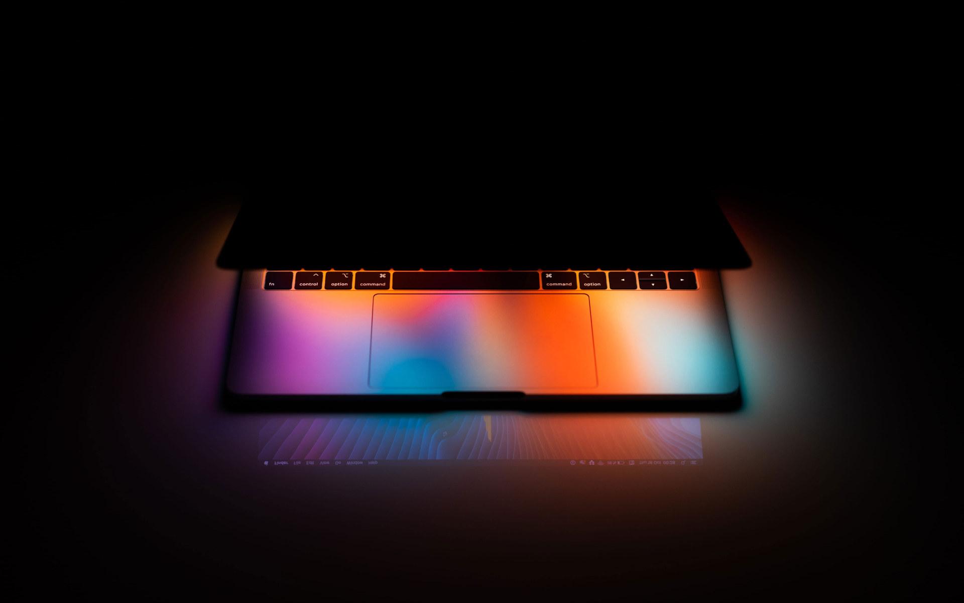 1920x1200 MacBook Pro at Night wallpaper, apple, black, colorful, colors, computer • Wallpaper For You HD Wallpaper For Desktop & Mobile