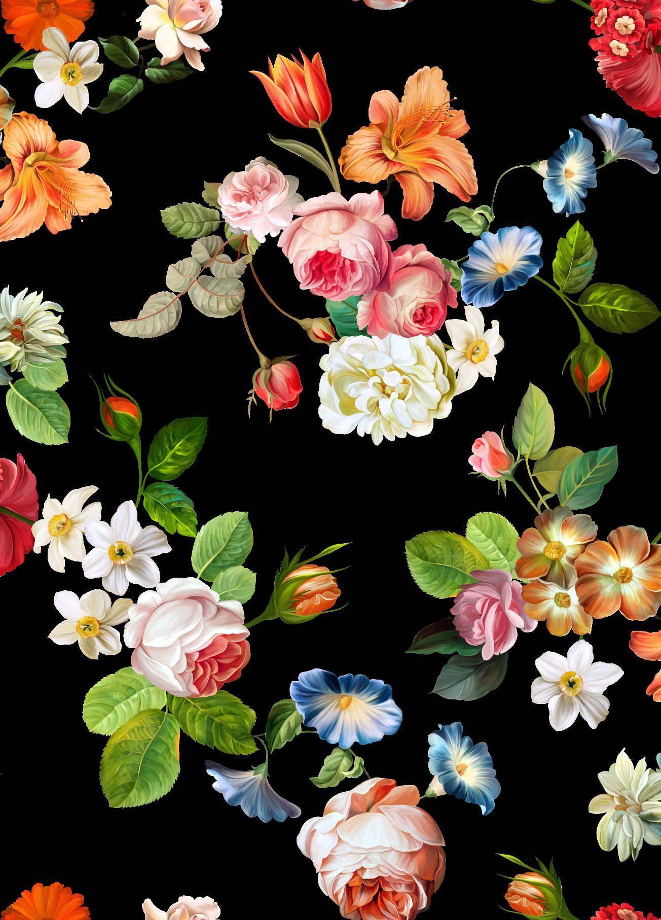 1304x1814 faded. Flower background wallpaper, Folk art flowers, Vintage flowers wallpaper