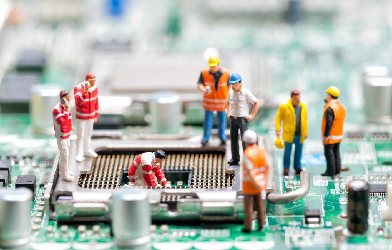 1332x850 Wallpaper dolls, motherboard, repair simulation image for desktop, section макро