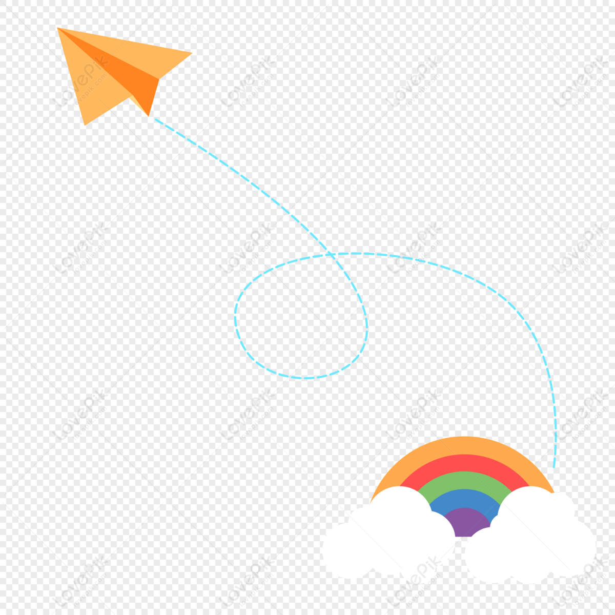 1200x1200 Cartoon Cute Paper Airplane PNG Image & PSD File Free Download