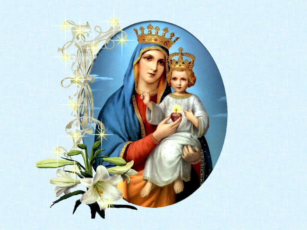 1024x768 Mother Mary And Jesus