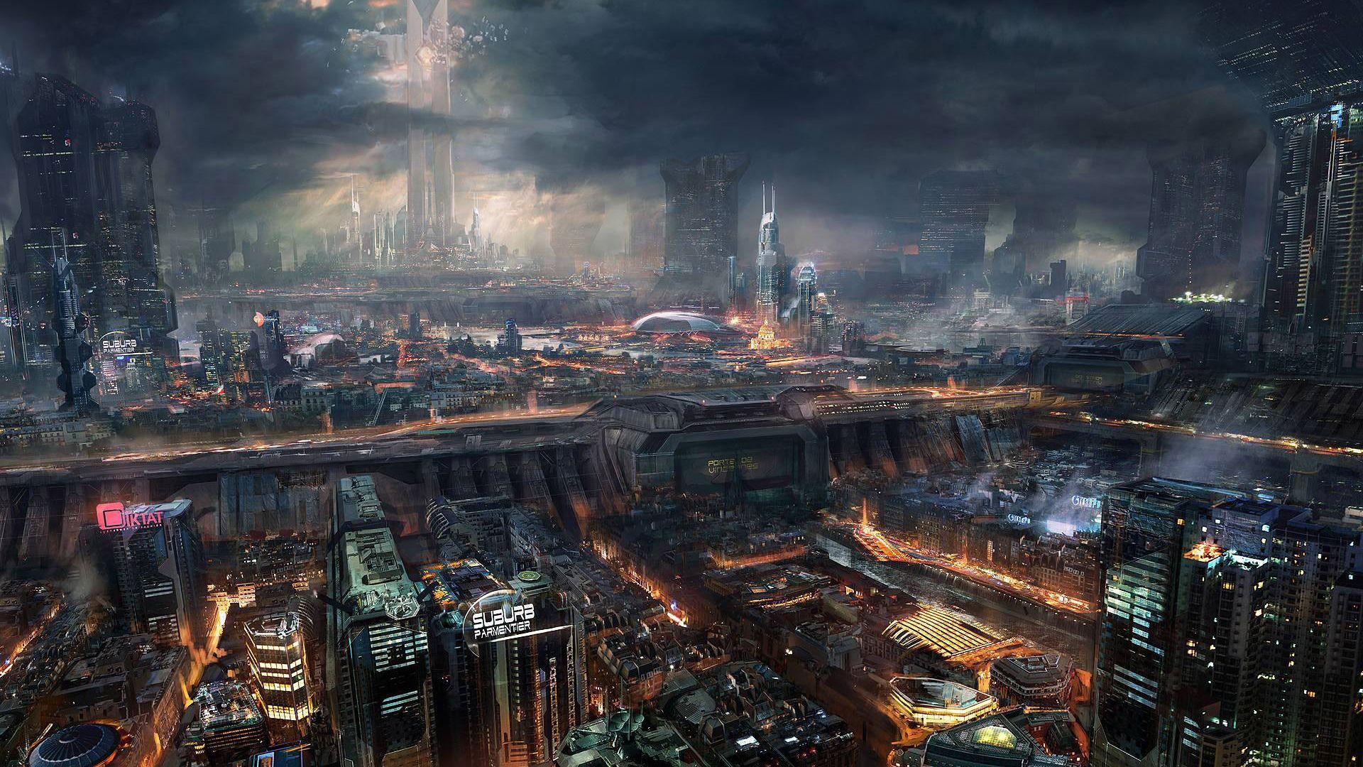 1920x1080 Futuristic City HD Wallpaperx1080