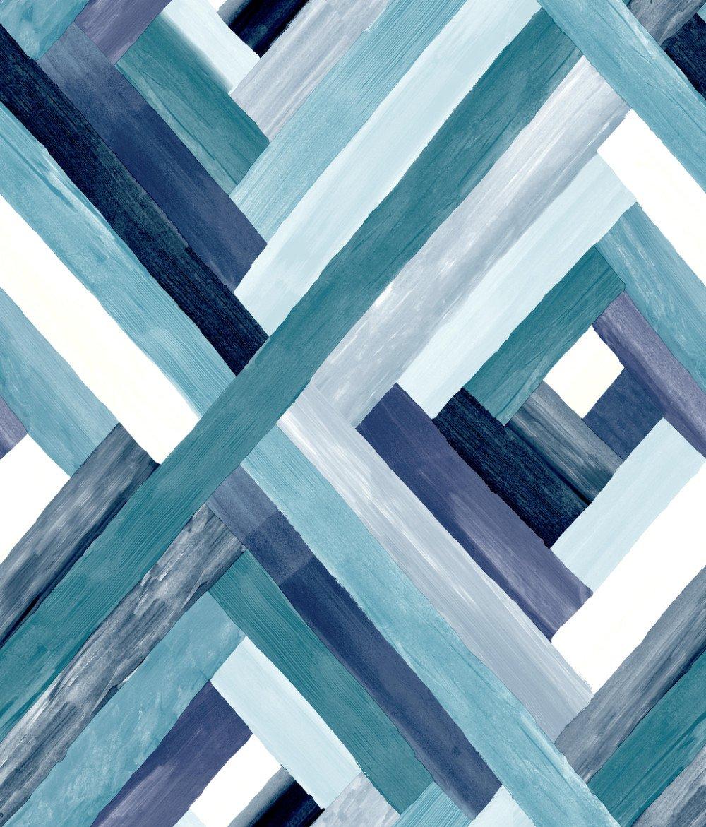 1000x1171 Wynwood Geometric Wallpaper in Blue from the Modern Art Collection by