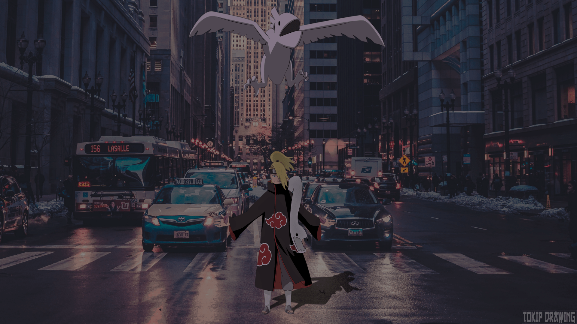 1920x1080 Deidara In The City HD Wallpaper