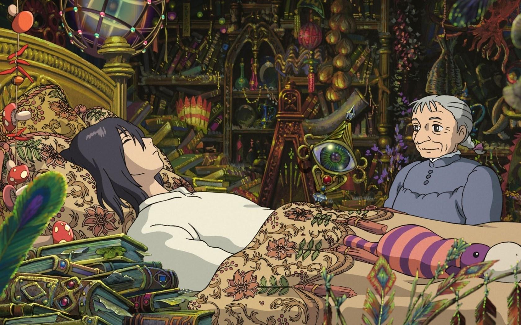 1680x1050 2048x1108 desktop wallpaper for howls moving castle