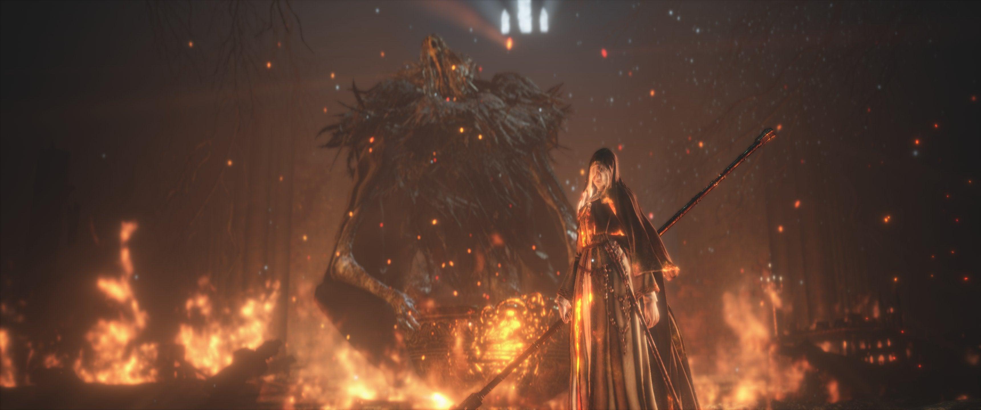 3440x1440 HUGE DARK SOULS 3 SPOILER][3440x1440] An intense fight.: WidescreenWallpaper
