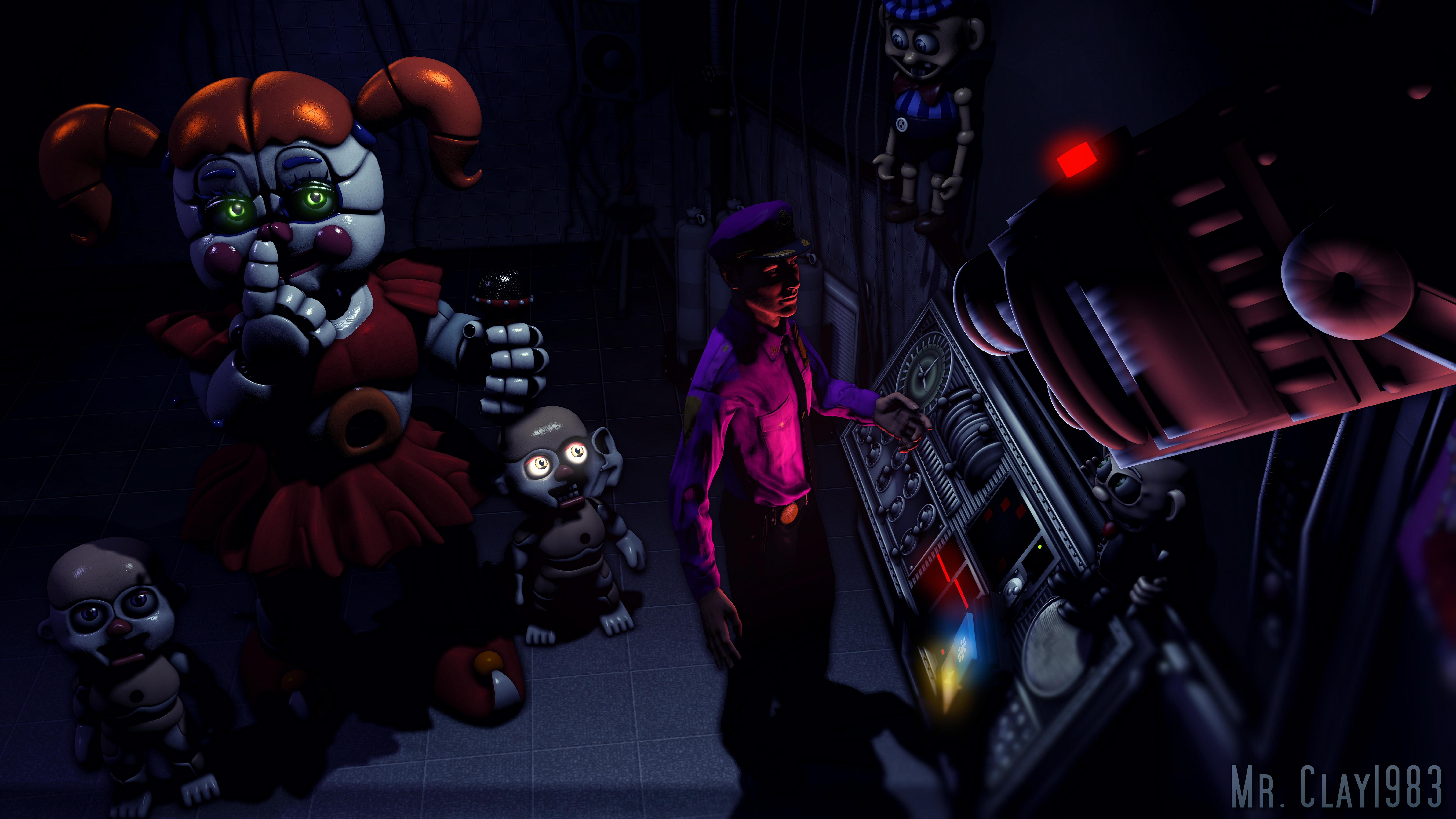 7680x4320 Circus Baby Babe Five Nights at Freddy's Sister Location 4K 8K HD FNAF Wallpaper