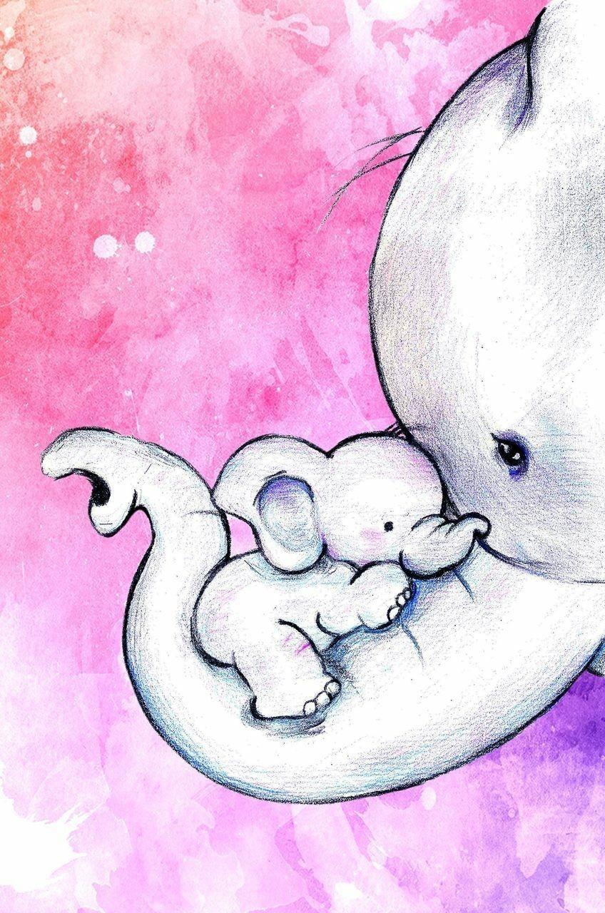 848x1280 Cute Elephants. Elephant illustration, Elephant art, Elephant drawing