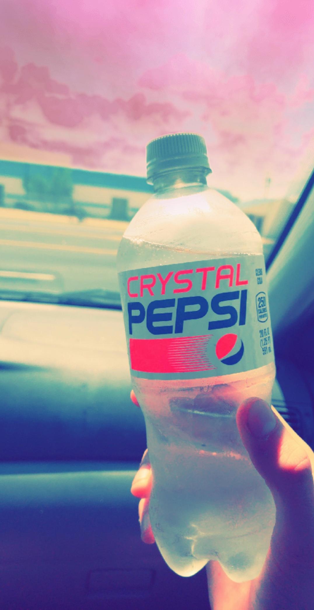 1076x2092 Crystal Pepsi, September 2018: Soda