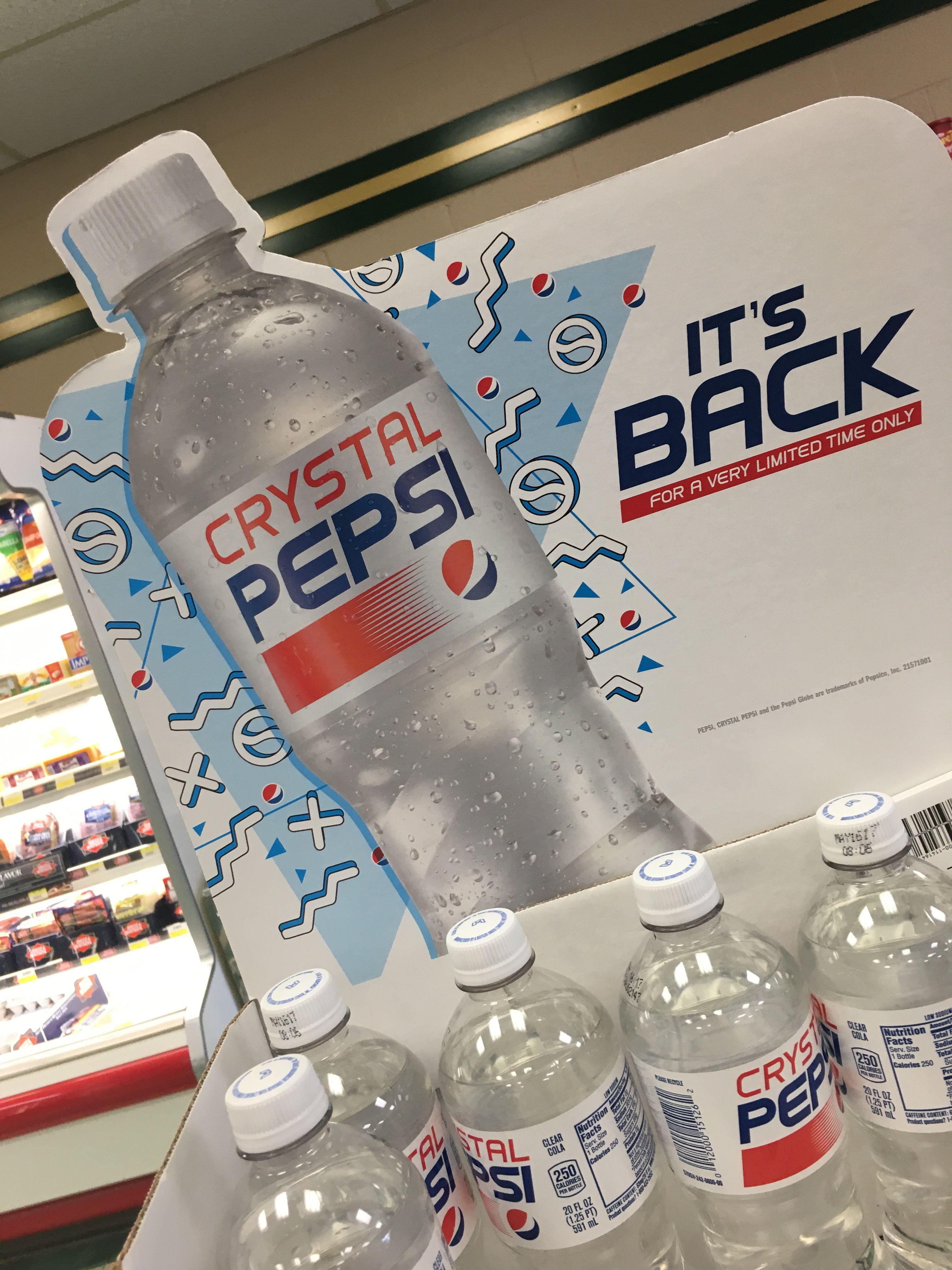 3024x4032 Crystal Pepsi Display at a Heritage's in Sweedsboro, NJ. I asked the cashier if we could have the cardboard top of the. Michael mell, Be more chill, Evian bottle