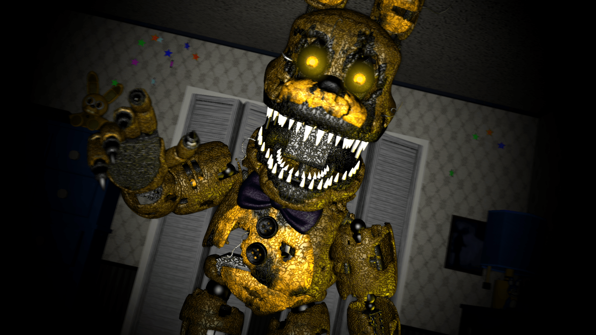 1920x1080 Nightmare Spring Bonnie Wallpaper