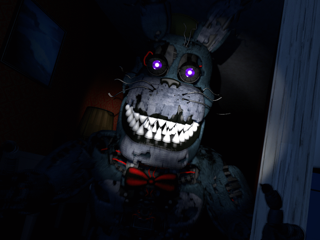 1024x768 Nightmare Bonnie Jumpscare. Blender: fivenightsatfreddys