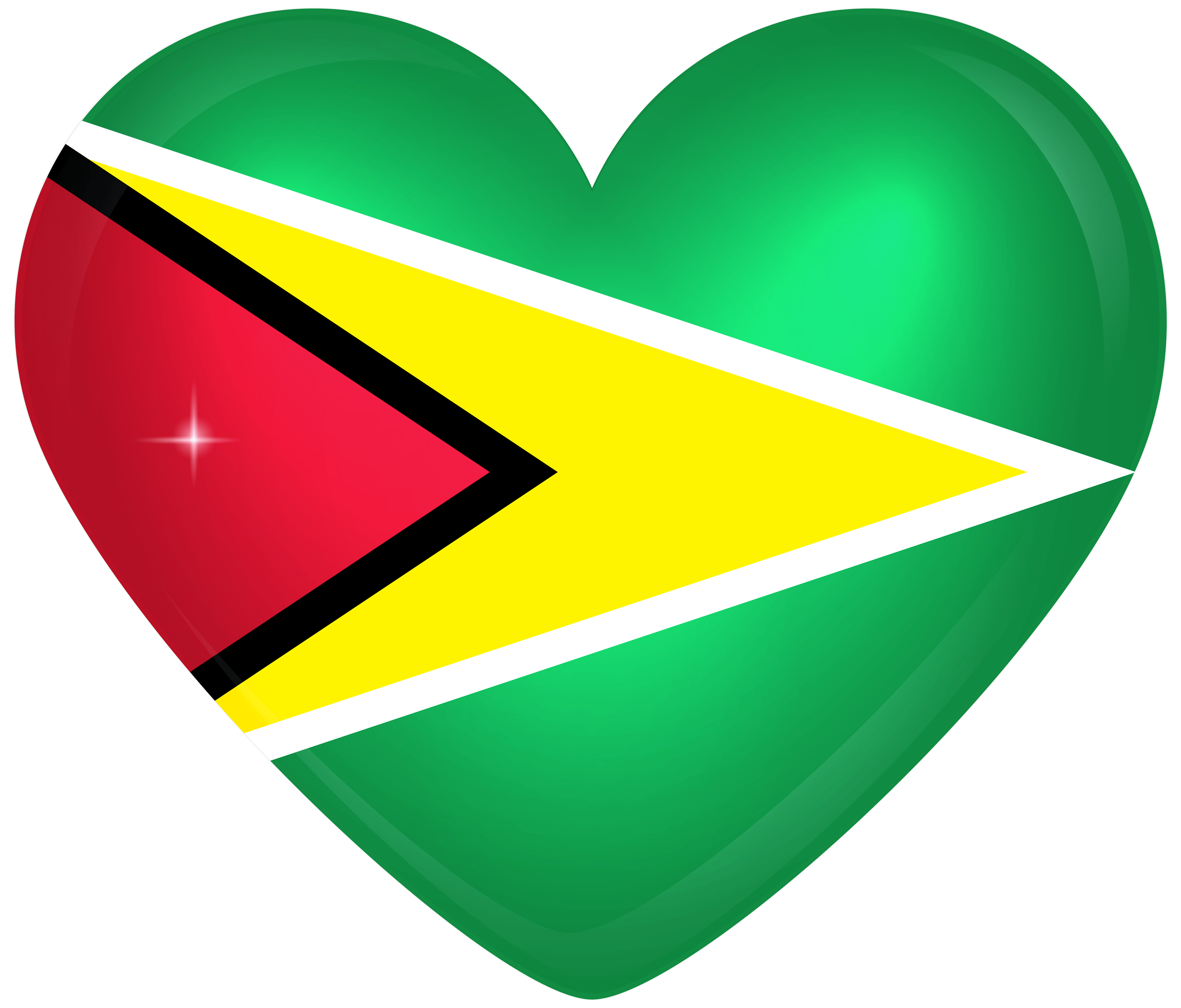 6000x5121 Guyana Large Heart Flag​-Quality Image and Transparent PNG Free Clipart
