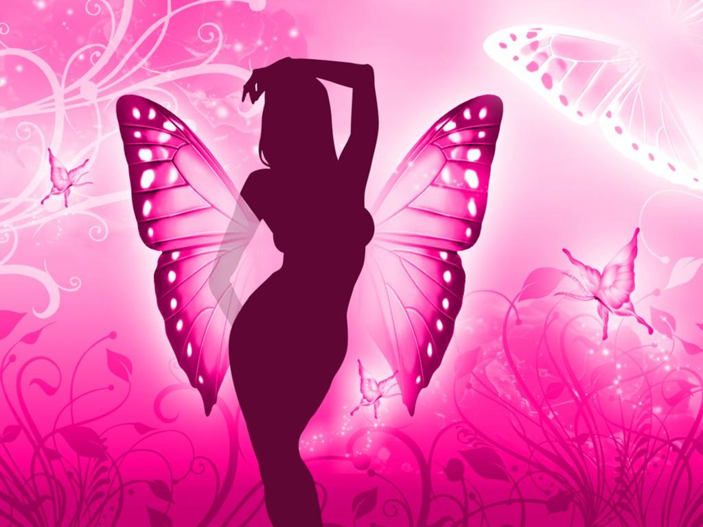 1024x768 Cute Butterfly Wallpaper