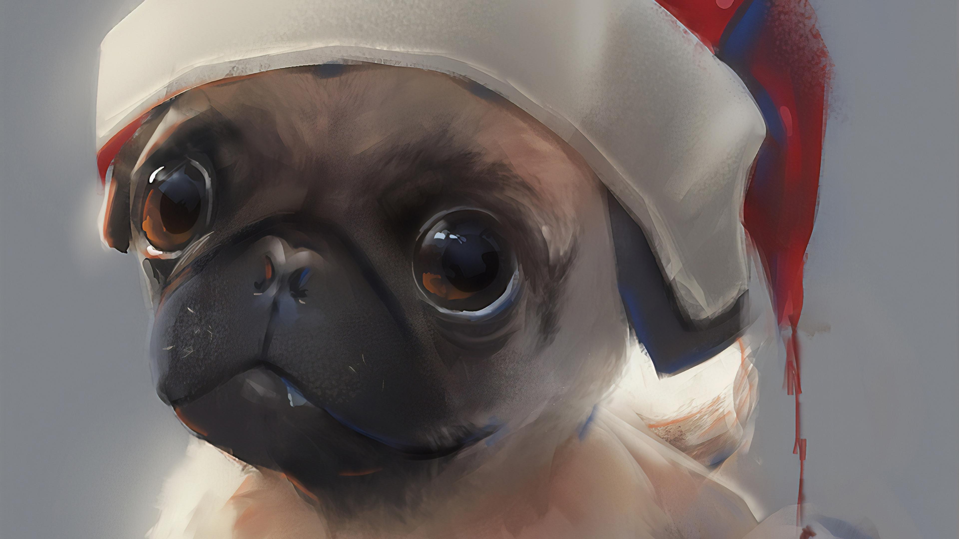 3840x2160 Pug Merry Christmas 4k HD 4k Wallpaper, Image, Background, Photo and Picture