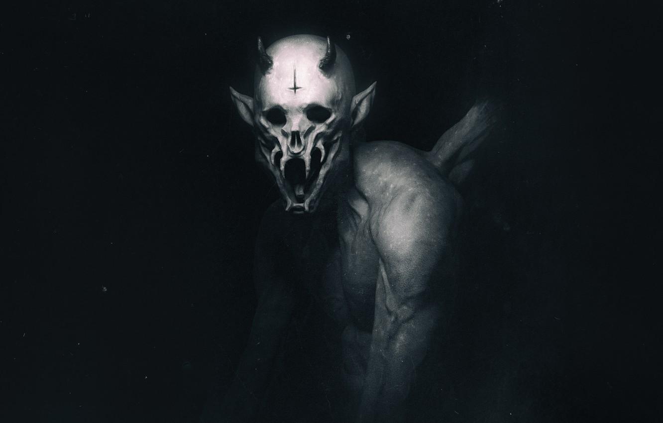 1332x850 Wallpaper Being, Angel, The demon, Fantasy, Fear, Horror, Design, Horror, Angel, Horror, Nightmare, Character, Demon, Characters, Scary, Angel Fall image for desktop, section фантастика