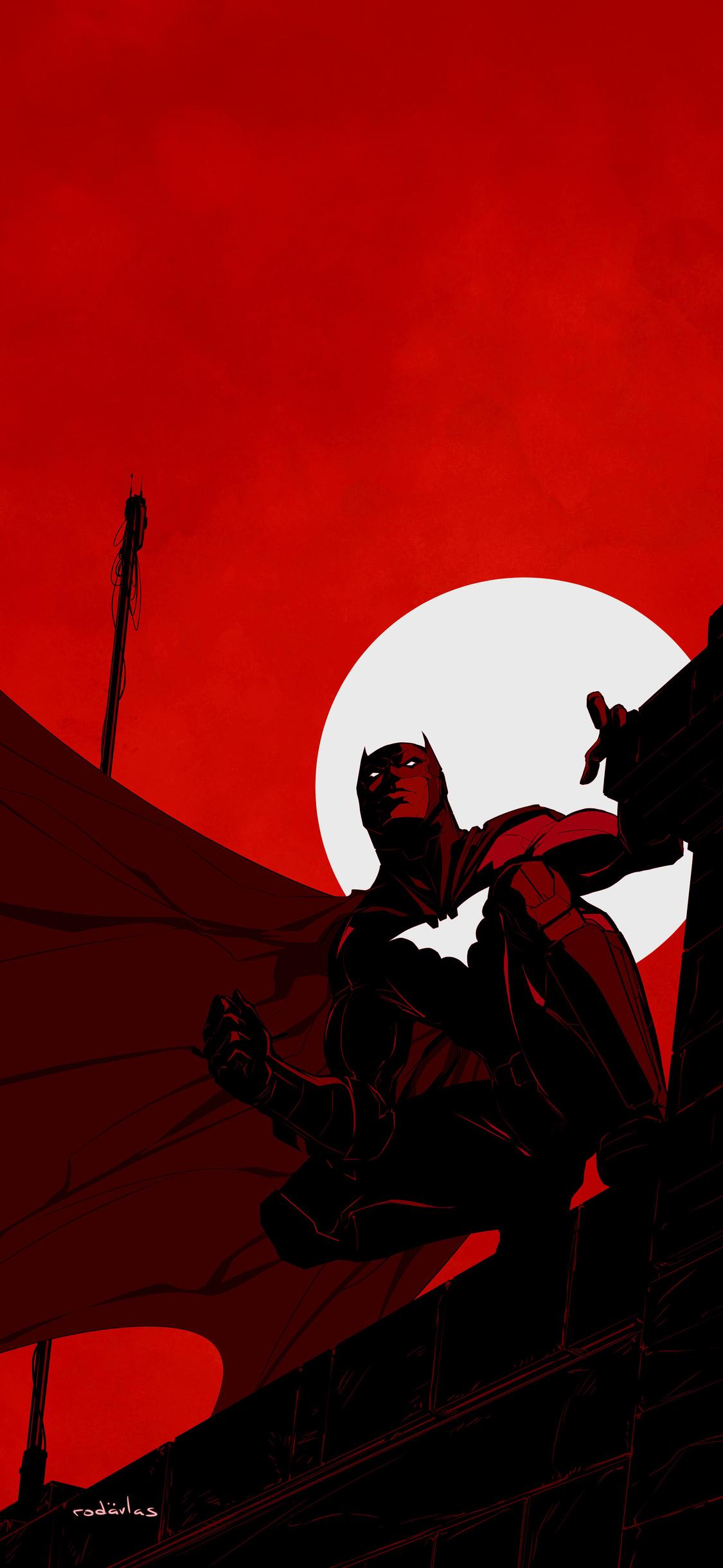 1125x2436 Batman Red Dark Theme iPhone XS, iPhone iPhone X HD 4k Wallpaper, Image, Background, Photo and Picture
