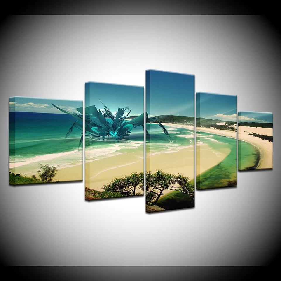 960x960 Pieces HD Wallpaper Beautiful Beach Green Ocean Art Canvas Print Modern Poster Modular Art Painting Living Room Home Decor. Painting & Calligraphy