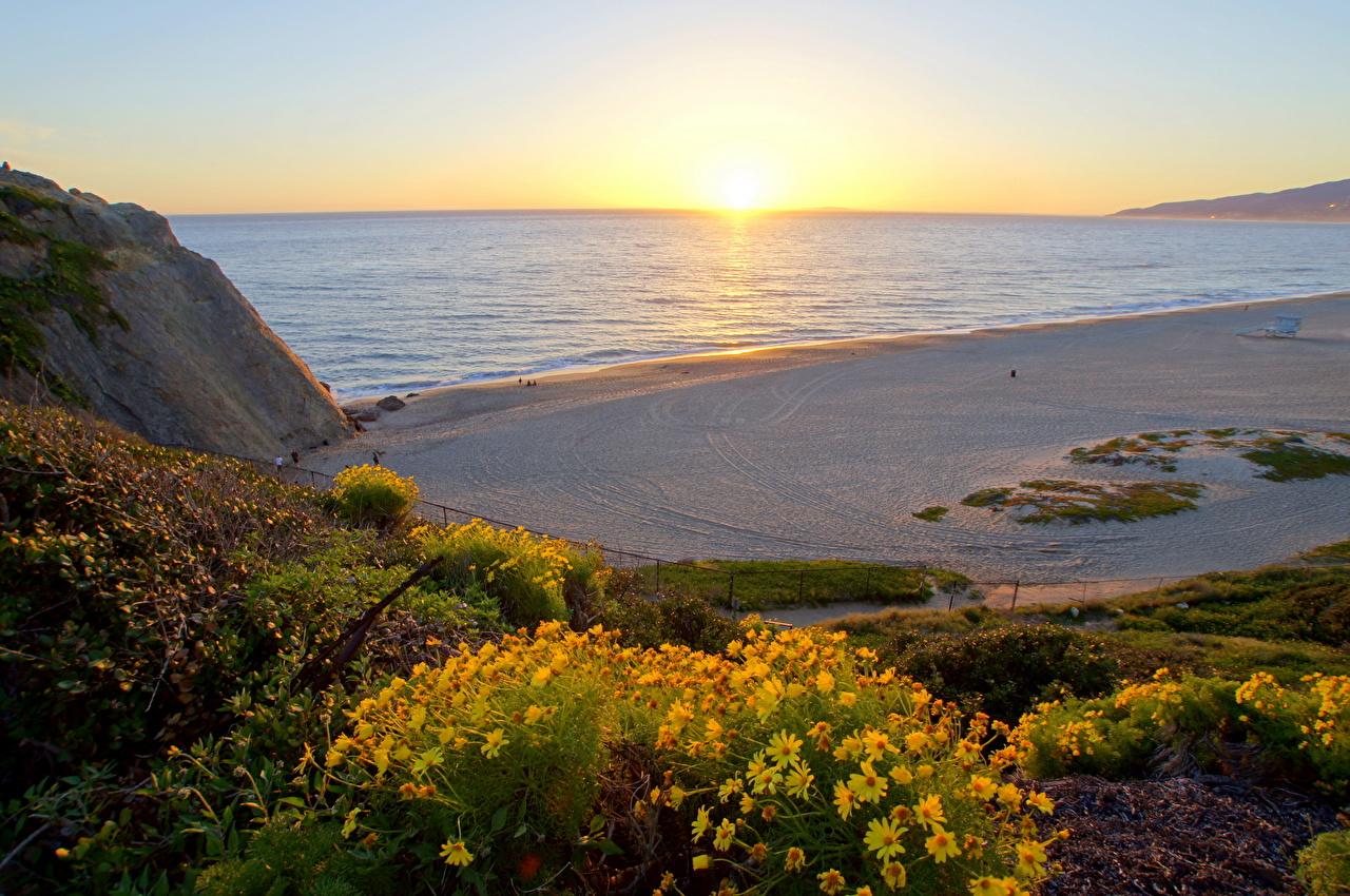 Malibu Beach Sunrise Desktop Wallpapers - Top Free Malibu Beach Sunrise ...