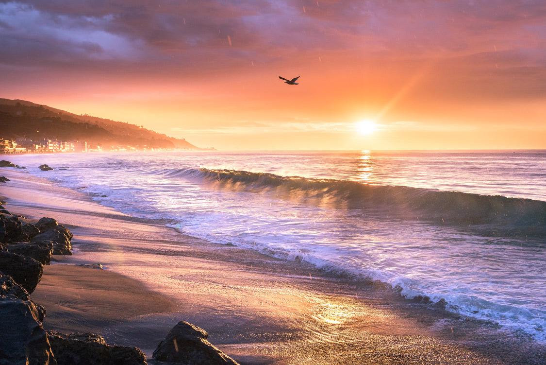 Malibu Beach Sunrise Desktop Wallpapers - Top Free Malibu Beach Sunrise ...