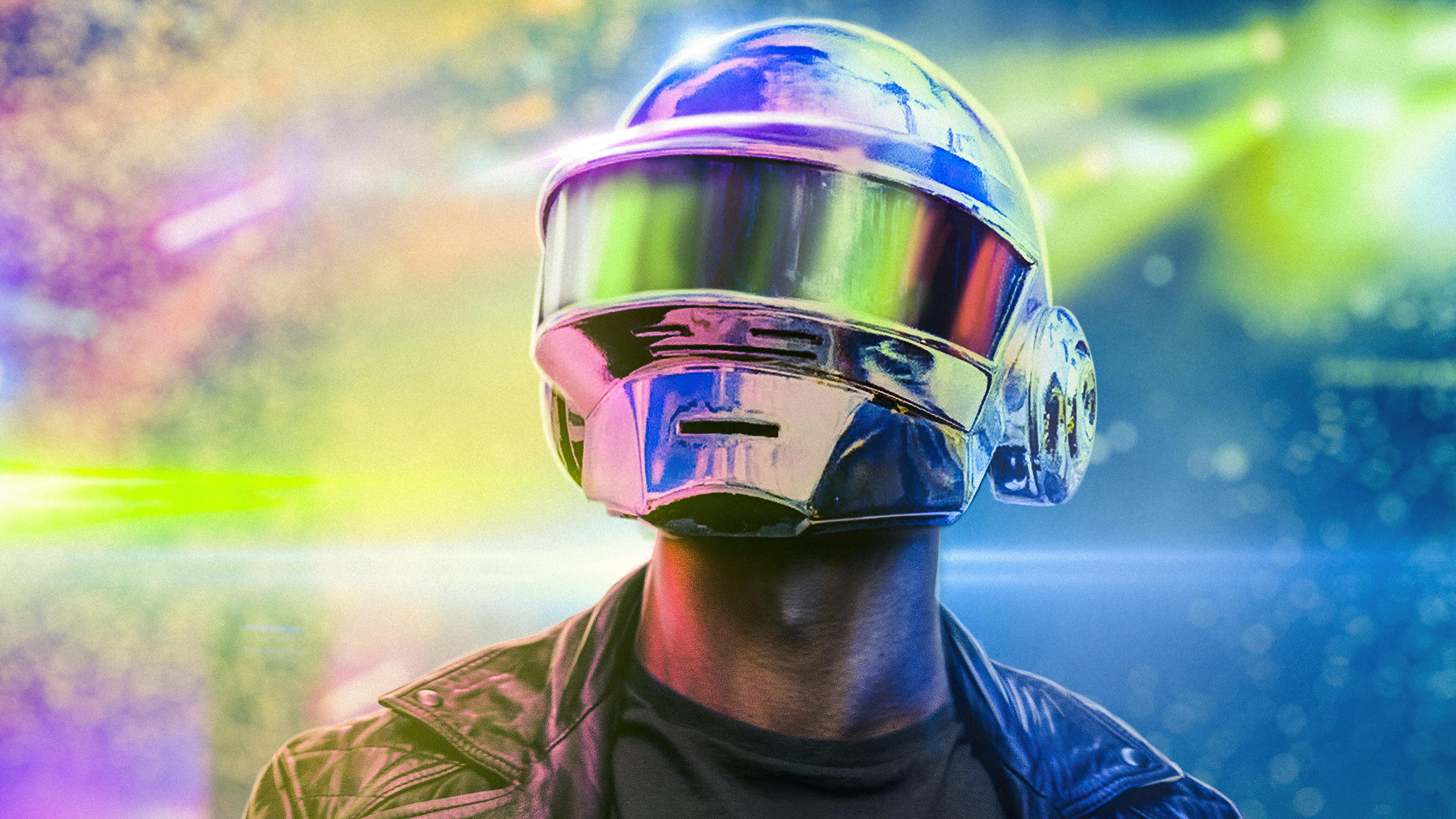 3840x2160 Wallpaper 4k Daft Punk Helmet 4k Wallpaper