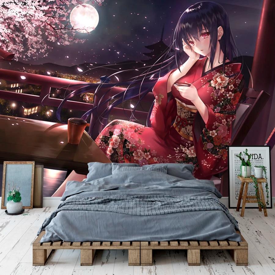900x900 Beautiful Sakura girl Wallpaper Custom 3D Wall Papers Japanese anime Photo Wallpaper Mural Girls Kid Bedroom Cosplay Cartoon. Wallpaper
