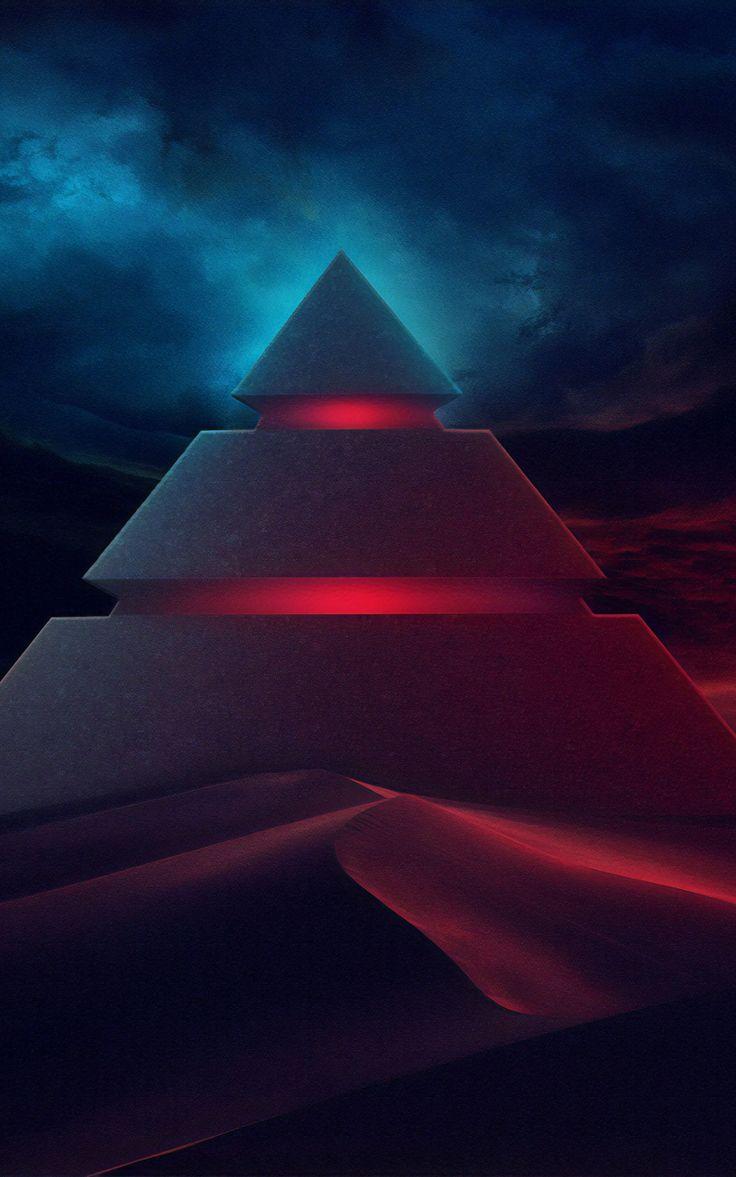 736x1177 Desert, pyramid, fantasy, dark, art wallpaper. Pyramids, Art wallpaper, Cool background