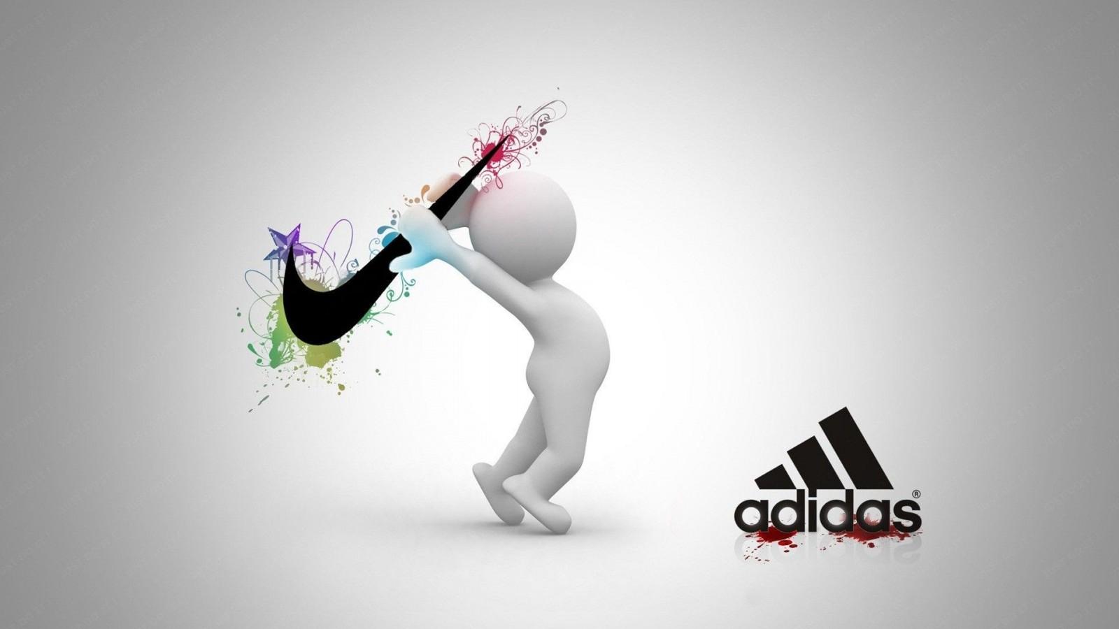 1600x900 Nike, illustration, logo, cartoon, graphic design, Adidas, poster, brand, advertising, computer wallpaper. Mocah HD Wallpaper
