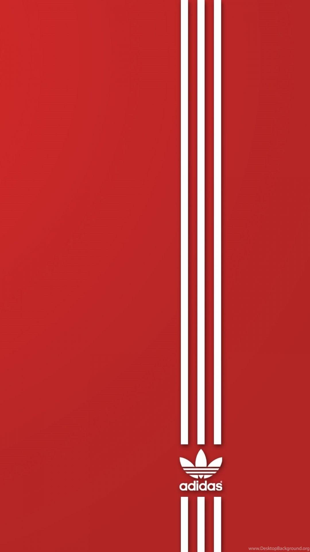 1080x1920 Download Adidas Red And White Color Logo Symbol Wallpaper. Desktop Background