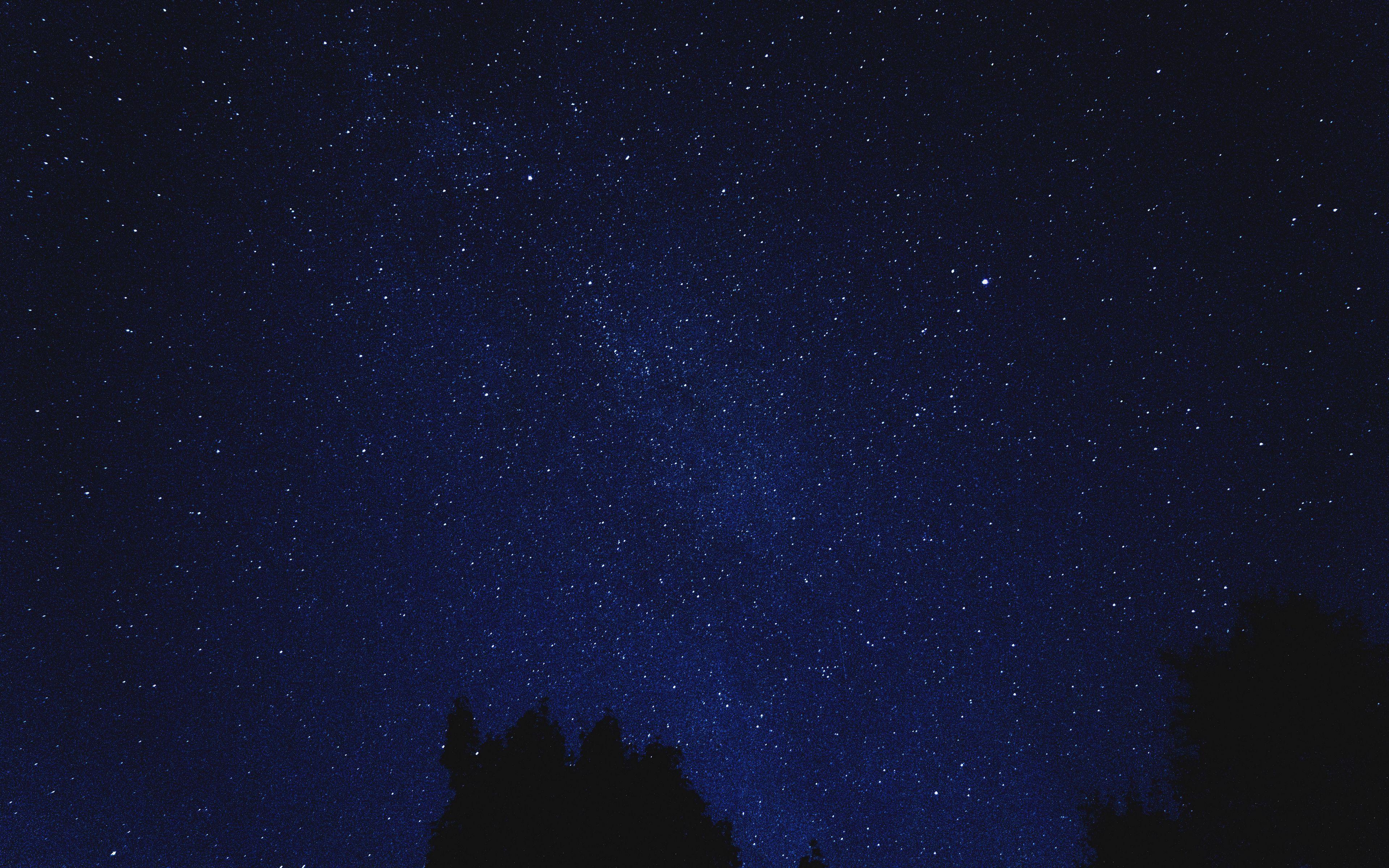 3840x2400 Download wallpaper 3840x2400 starry sky, shine, night, blue 4k ultra HD 16:10 HD background