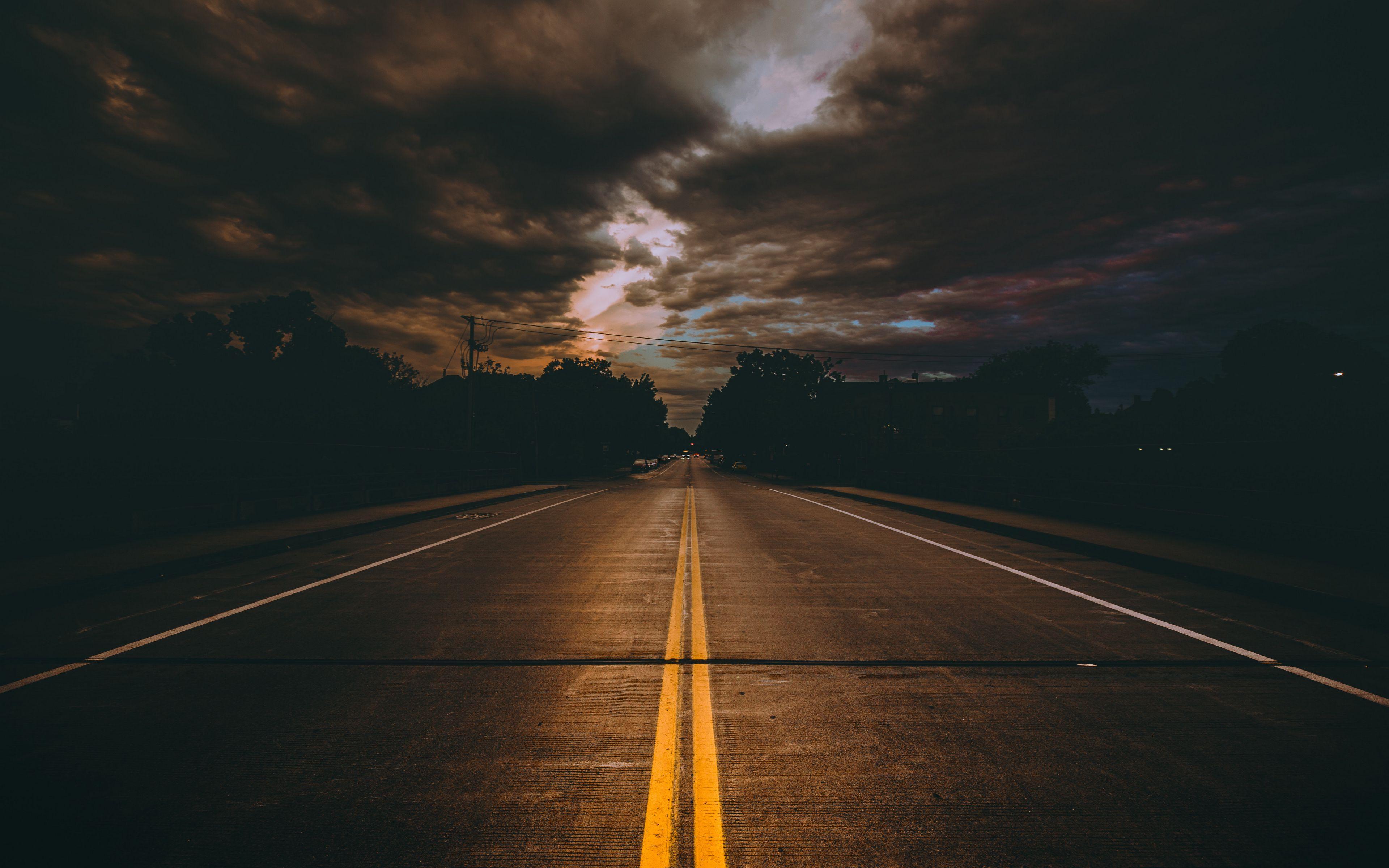 3840x2400 Cloudy Road. Wallpapercraft Wallpaper: Honor