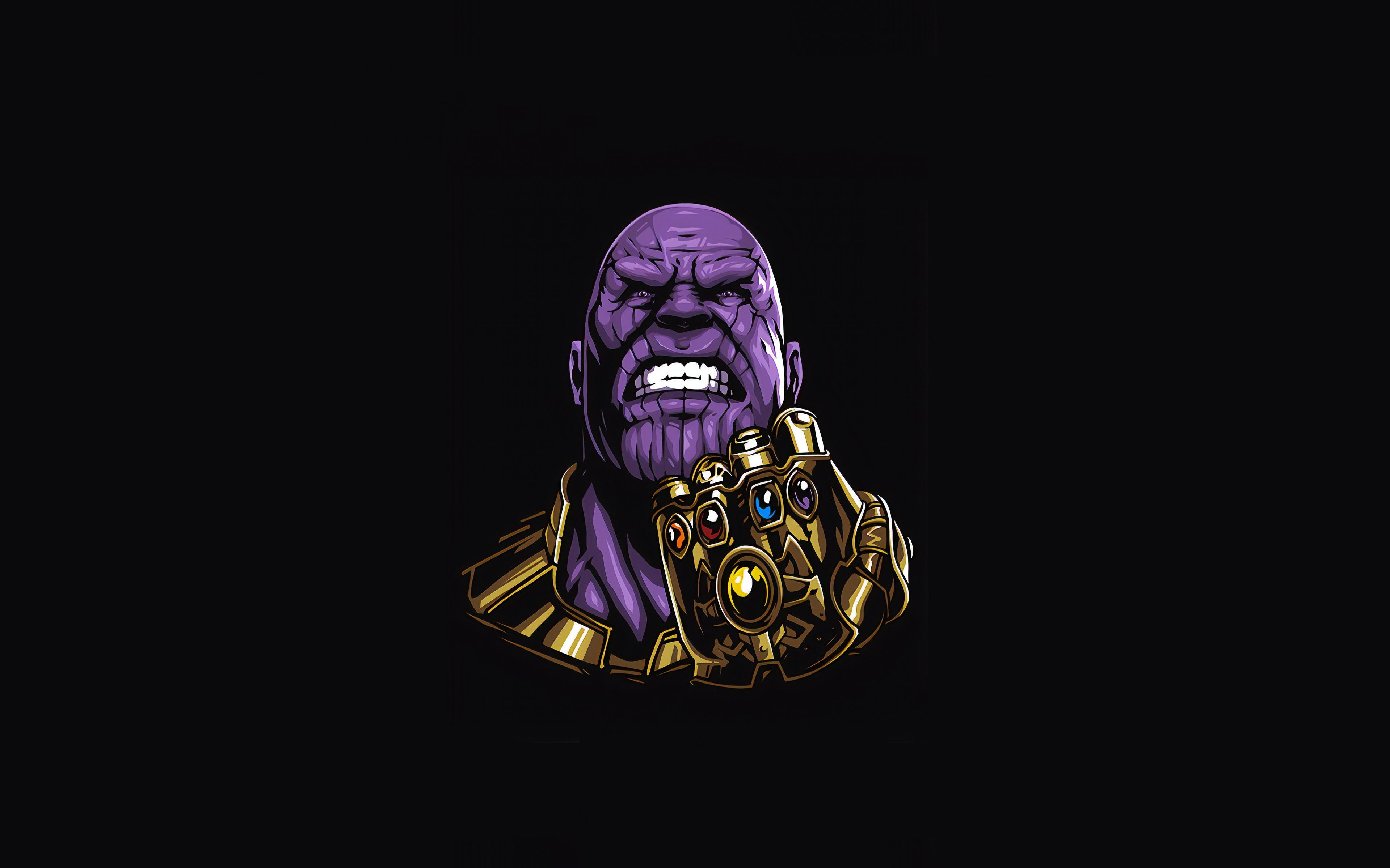 3840x2400 Download Thanos, Super Villain, Minimal, Art Wallpaper, 3840x 4K Ultra HD 16: Widescreen